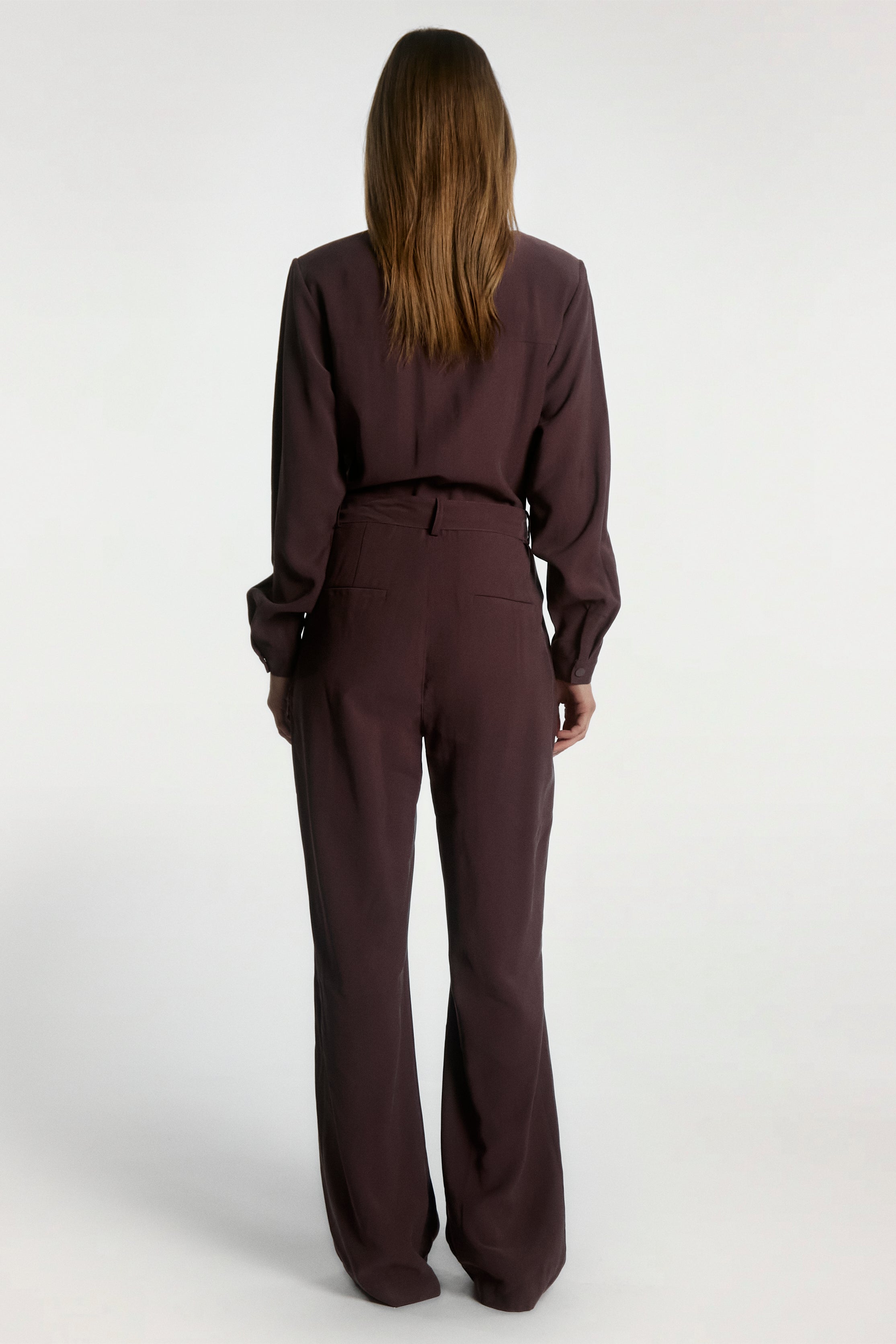 Aaiko Lise tuta bordeaux manica lunga elegante