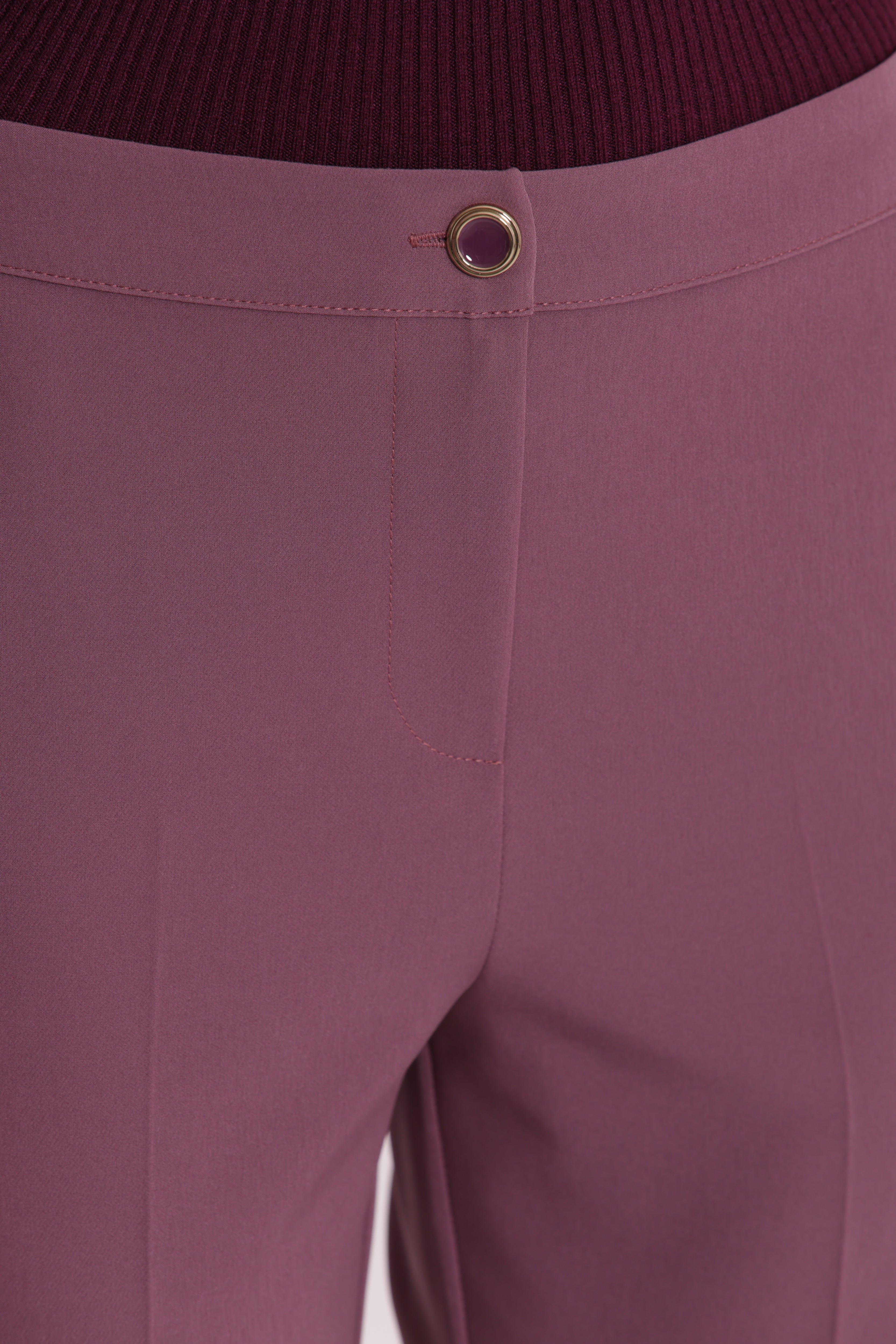 Mimi Mua Pantalone Sigaretta Tessuto Tecnico Nero Elasticizzato