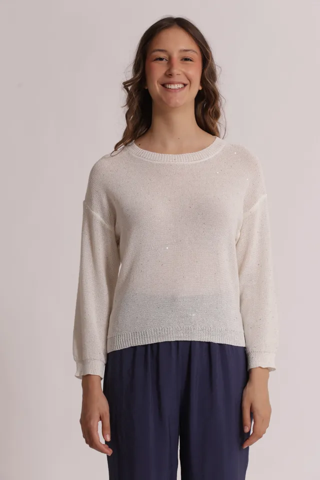 Mimi Mua Maglia Trasparente Paillettes Maglia Sera