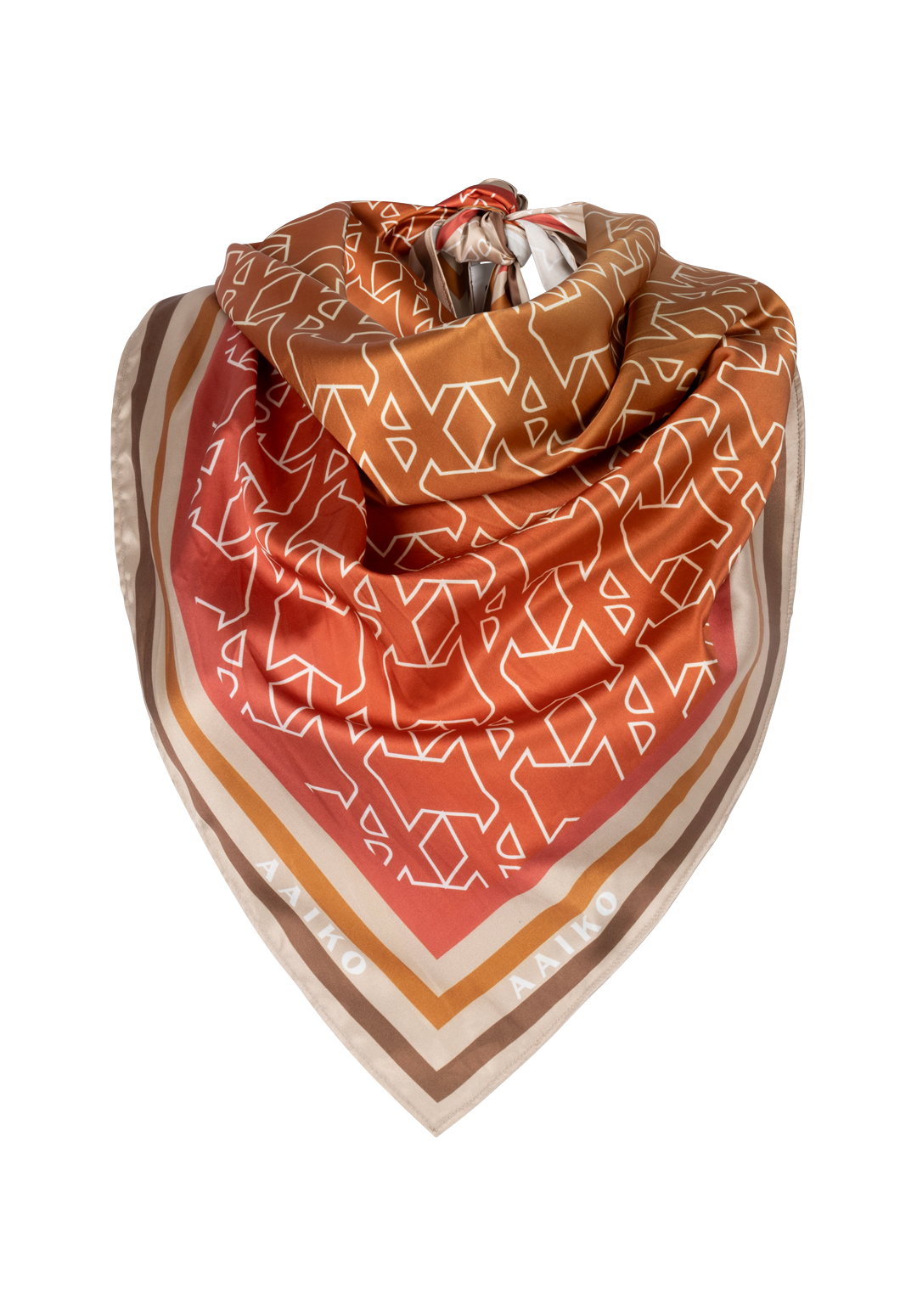 Aaiko Scarf foulard beige con stampa