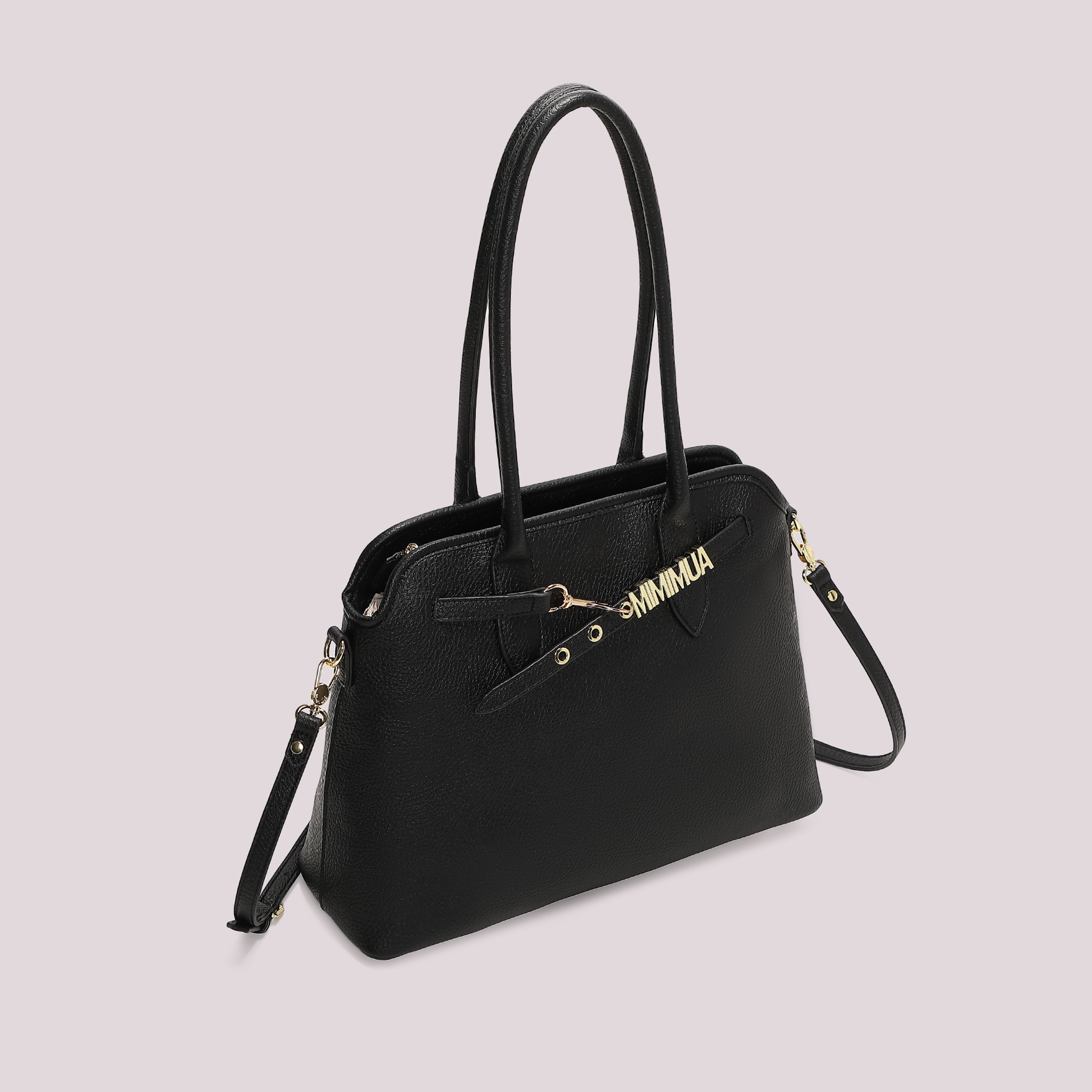 Mimi Mua Lettere Mimi-Mua borsa a spalla grande ecopelle
