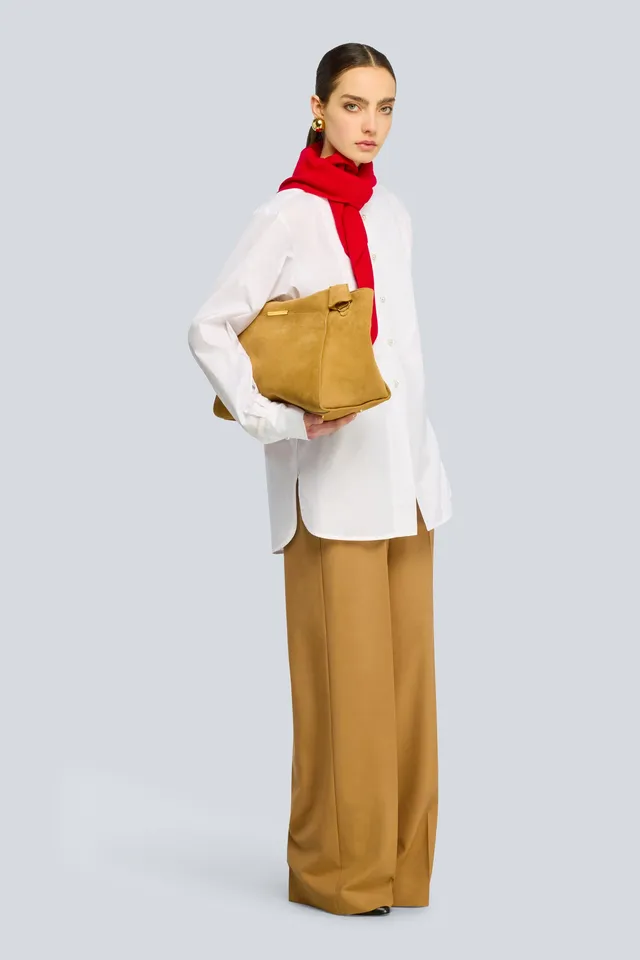 Semicouture Kiley Camicia Popeline Collo Coreano Bianco