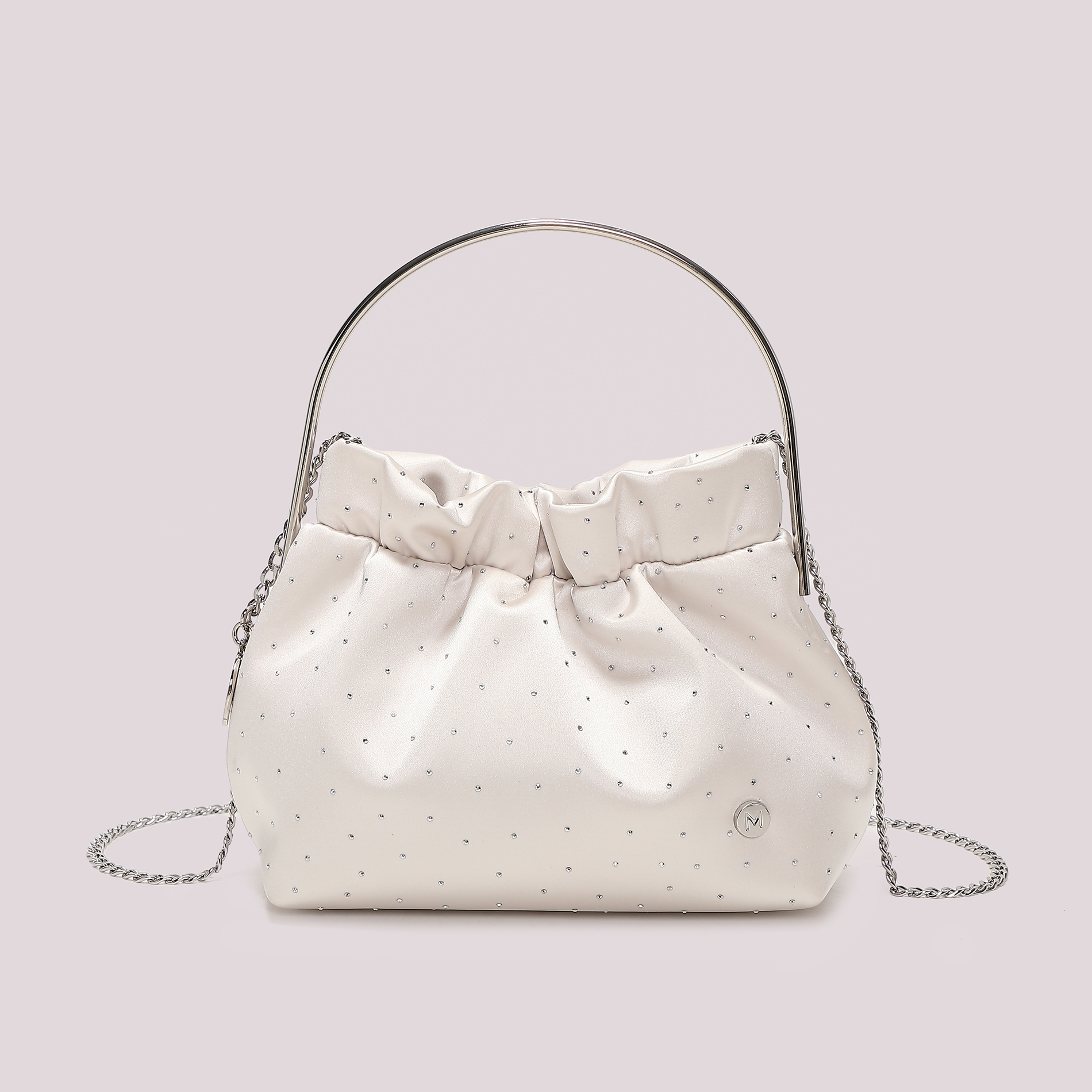 Mimi Mua Borsa Tessuto Strass Nero