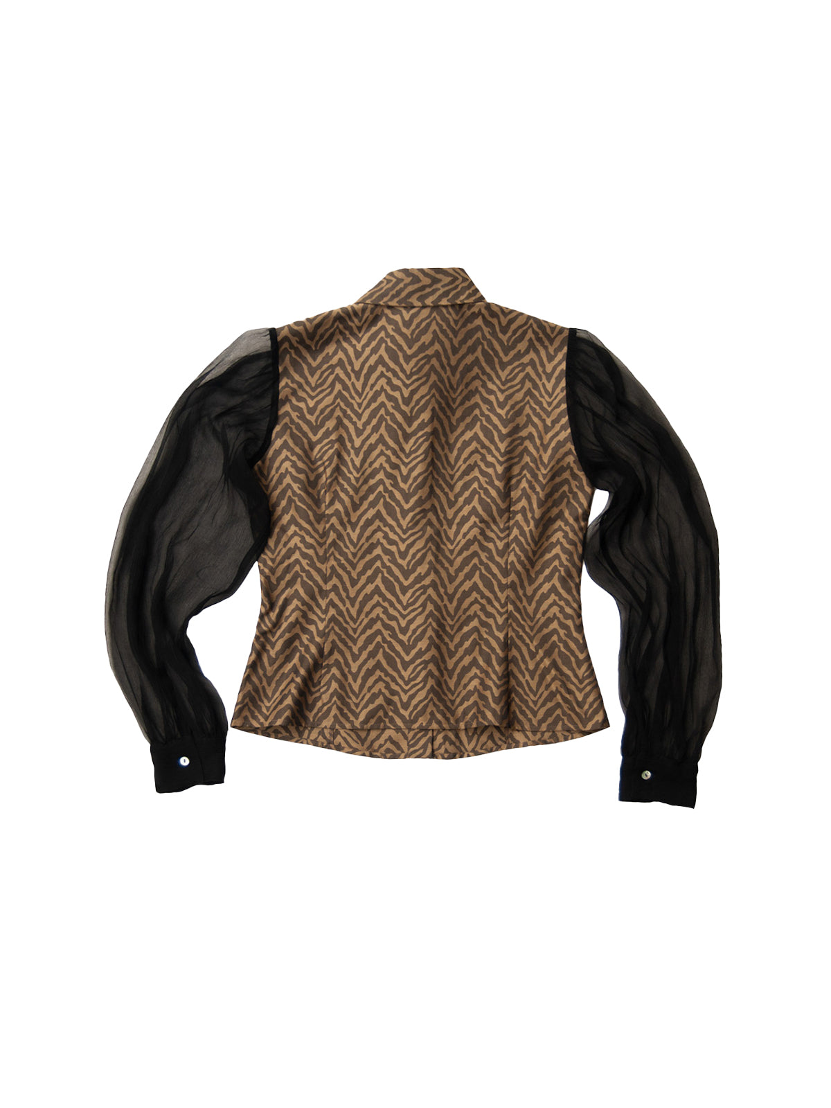 GiglioTigrato Chantilly camicia jacquard tigre chiffon