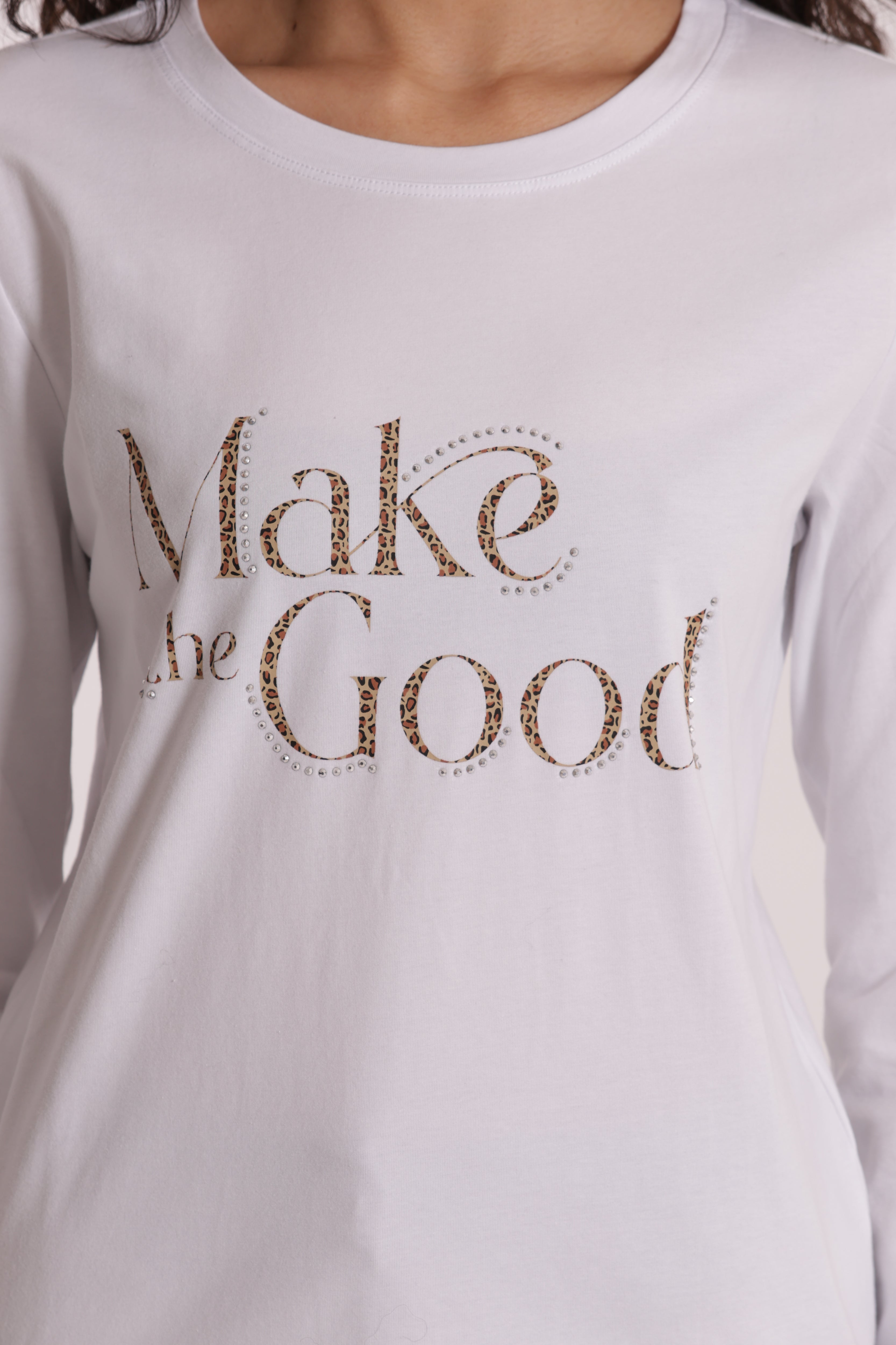 Mimi Mua Make The Good t-shirt bianca cotone