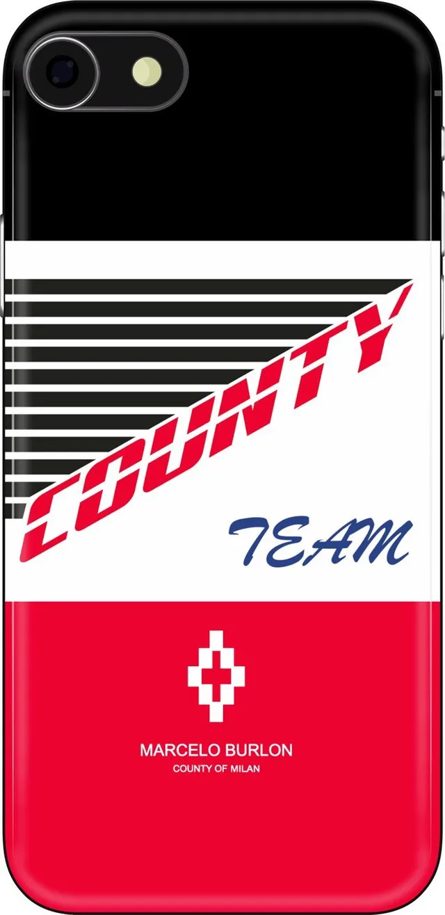 Marcelo Burlon County of Milan cover iPhone 8/7/6 rigida antiurto