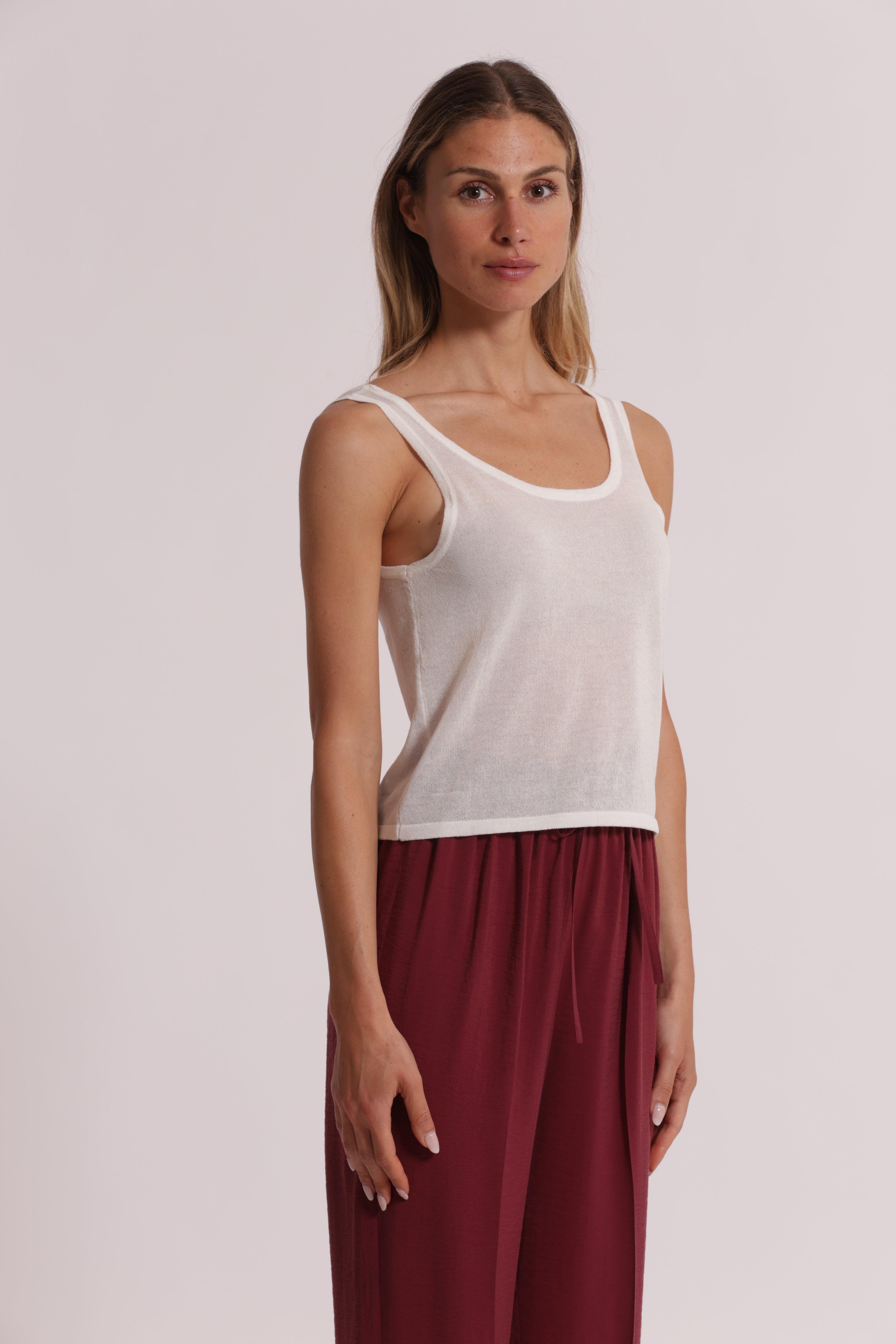 Mimi Mua Canotta Basic Nero viscosa
