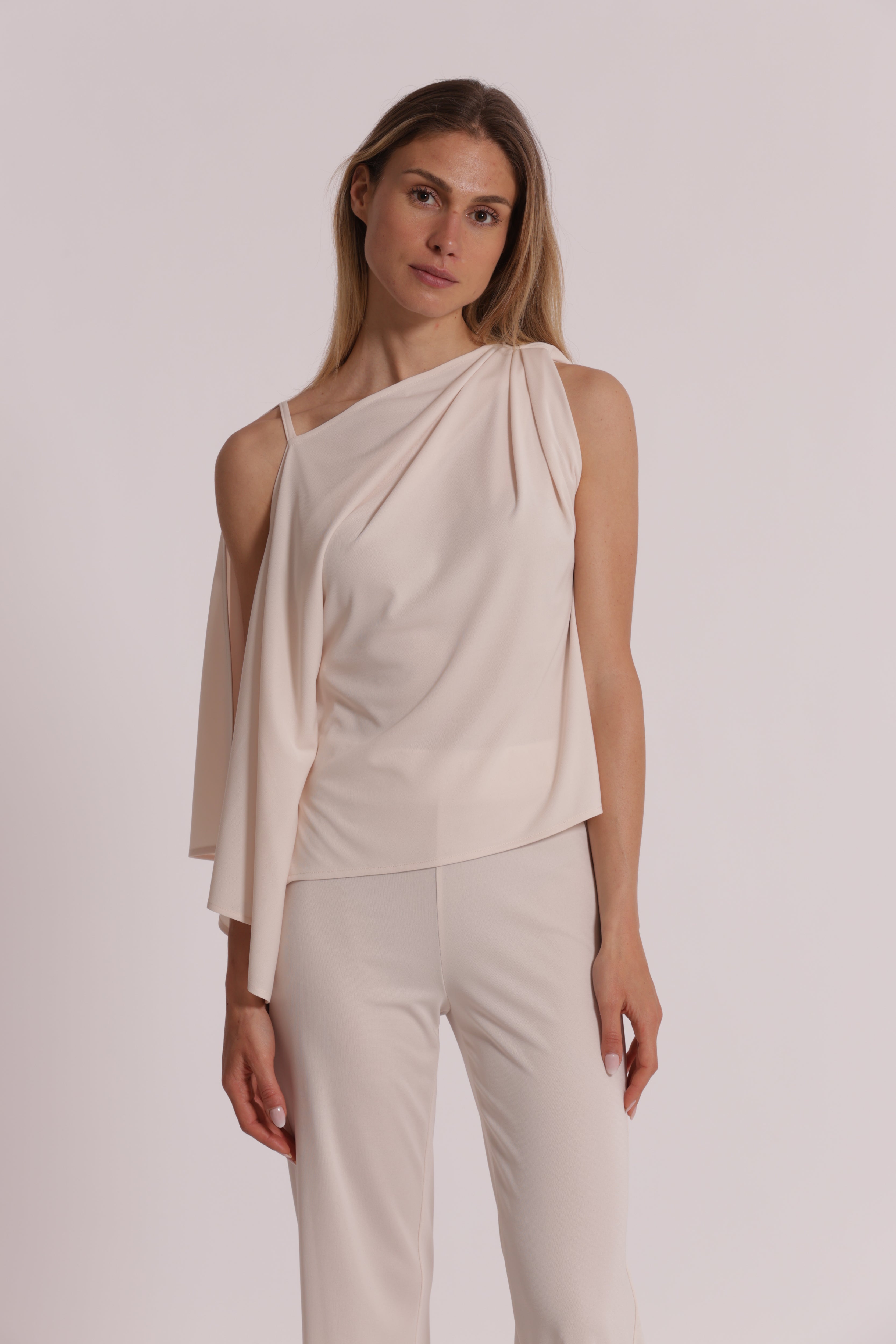 Mimi Mua blusa spalla scesa elegante