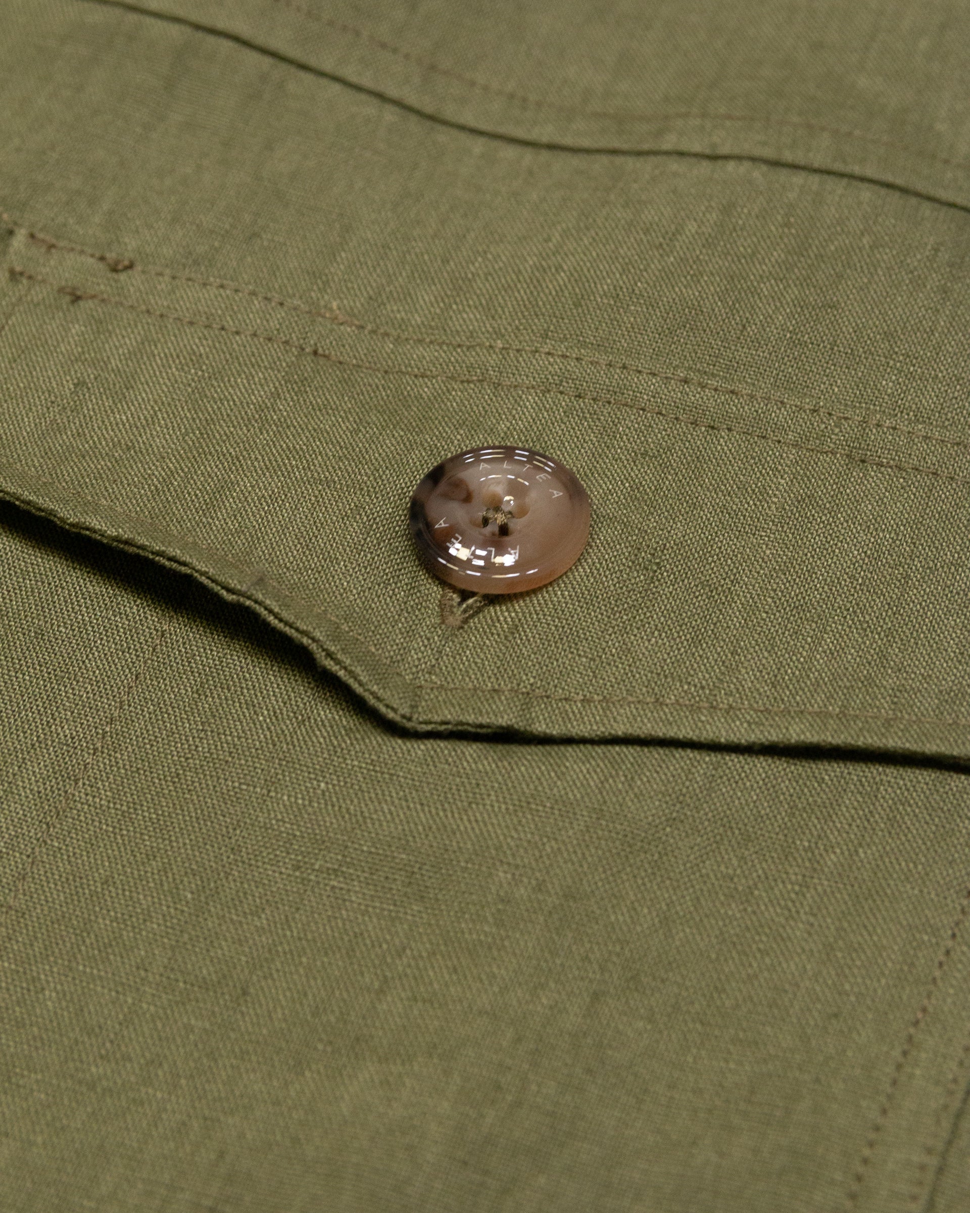 Altea Mitchell overshirt lino verde salvia sfoderata