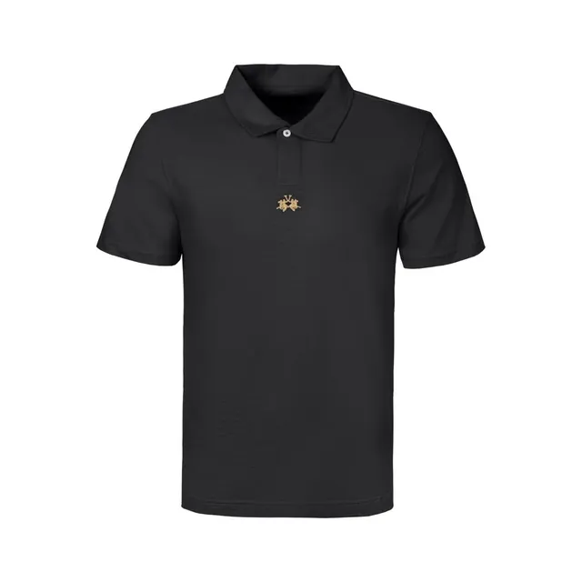 La Martina CCMP05 JS259 Polo Nera Jersey Fiammato