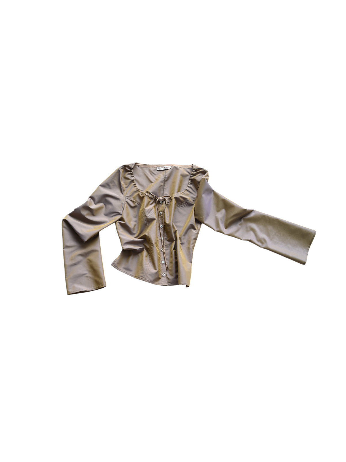Giglio Tigrato Nina Top I blusa crop taffetà scollo ampio