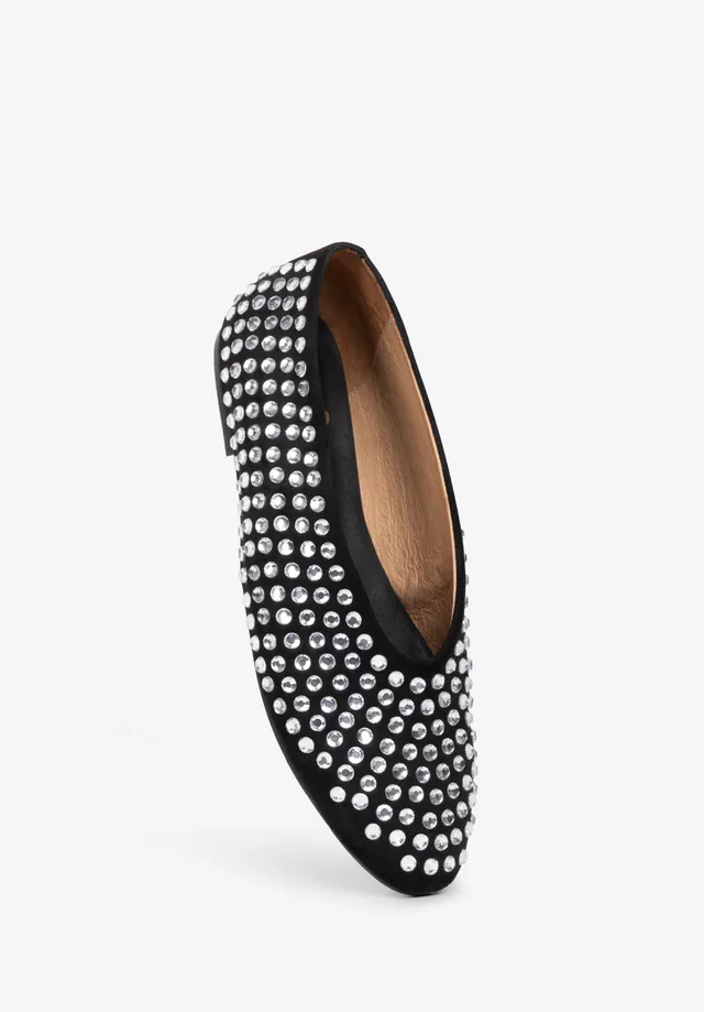 Aaiko Bella Lea ballerine pelle nere glitter