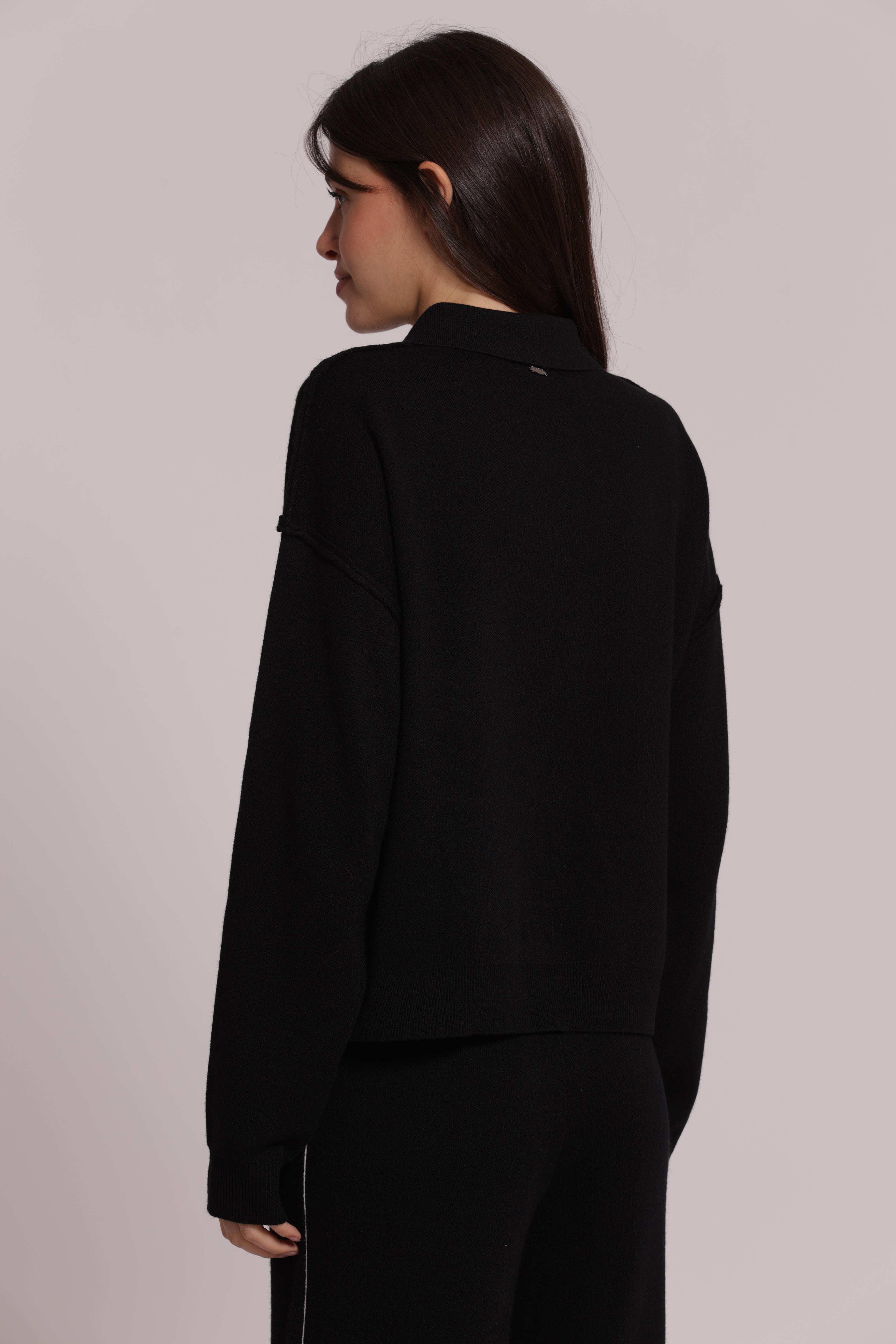Mimi Mua Maglia con Zip Maglieria Nero