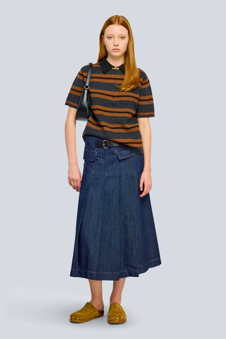 Semicouture Carla gonna denim midi
