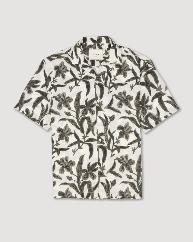 Altea Bart camicia mussola verde army over