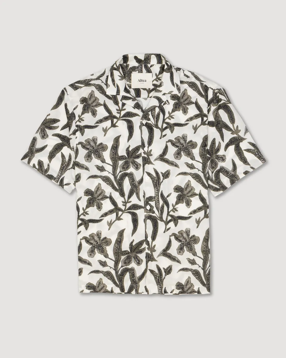 Altea Bart camicia mussola verde army over