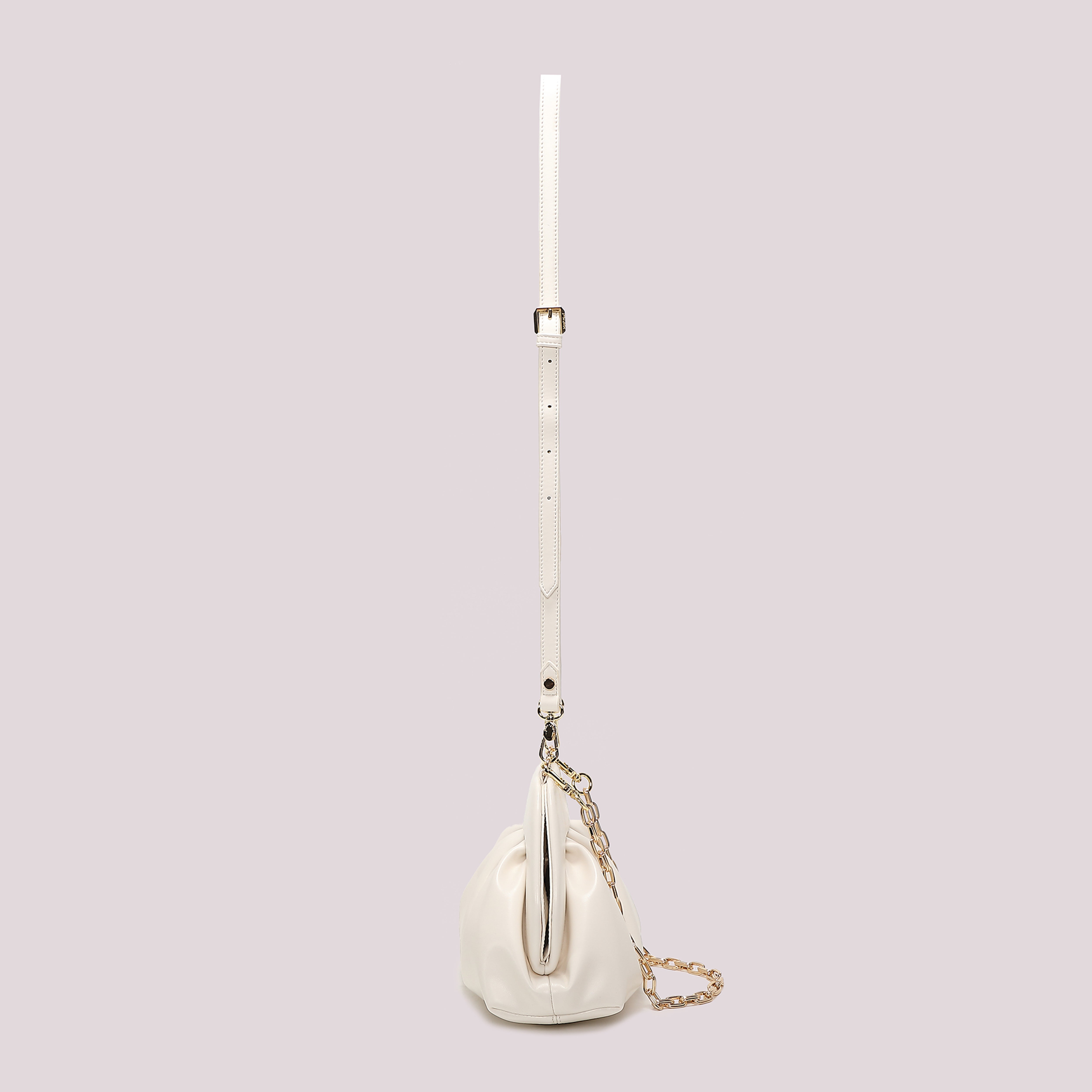Mimi Mua Borsa Clutch Bombata Nera
