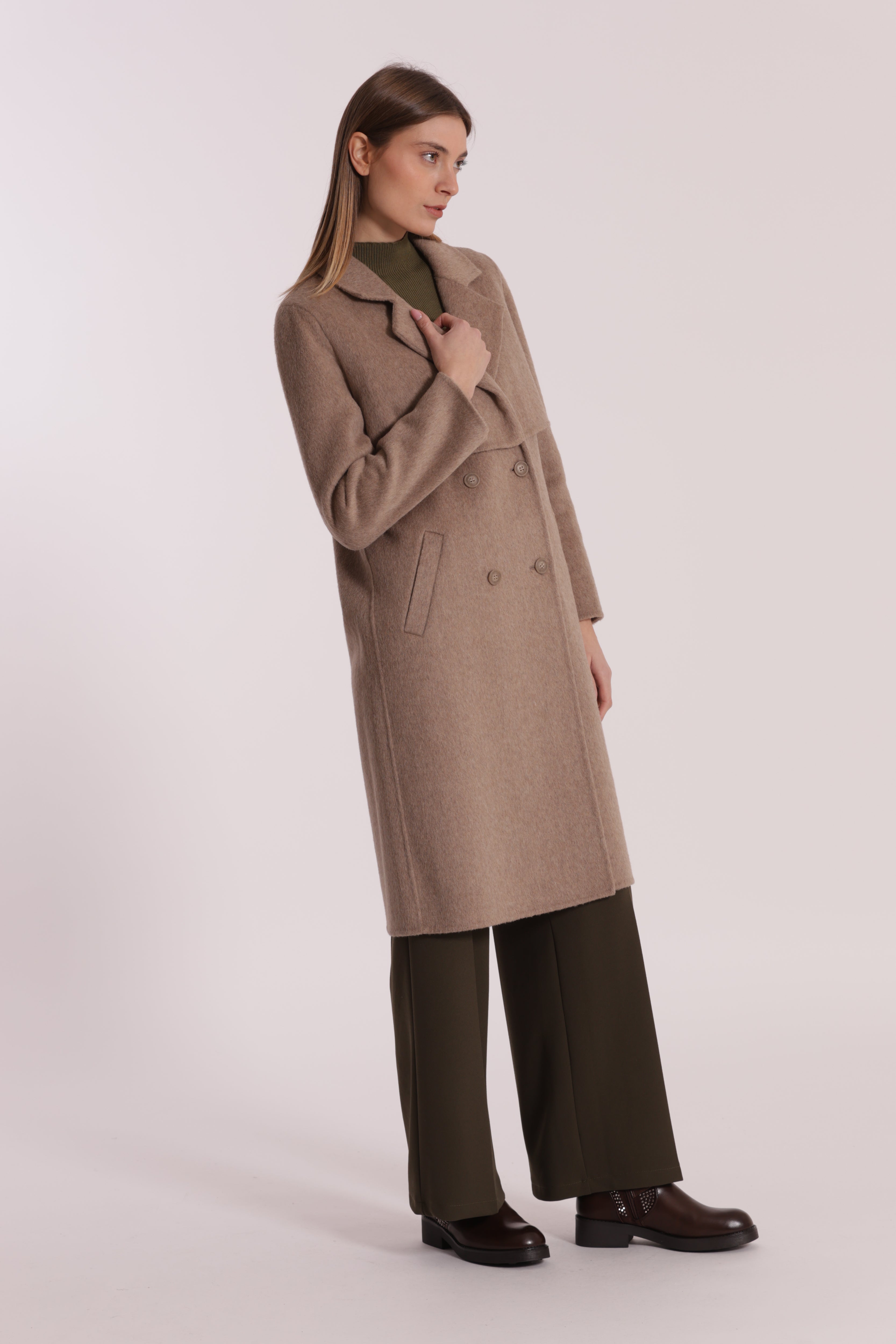 Mimi Mua Barone tto cappotto nero mezza lana