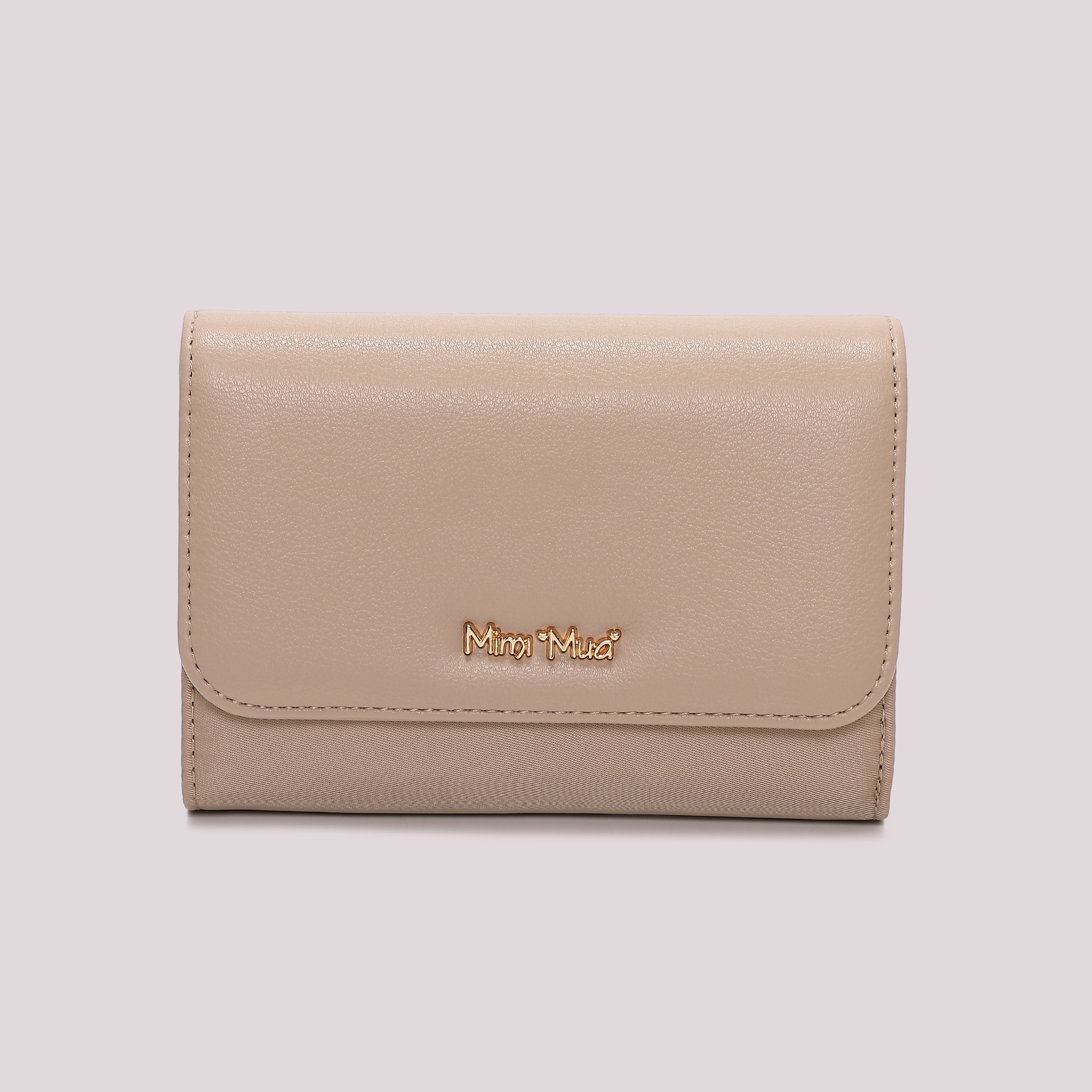 Mimi Mua Portafoglio Grande Nylon con Patta taupe