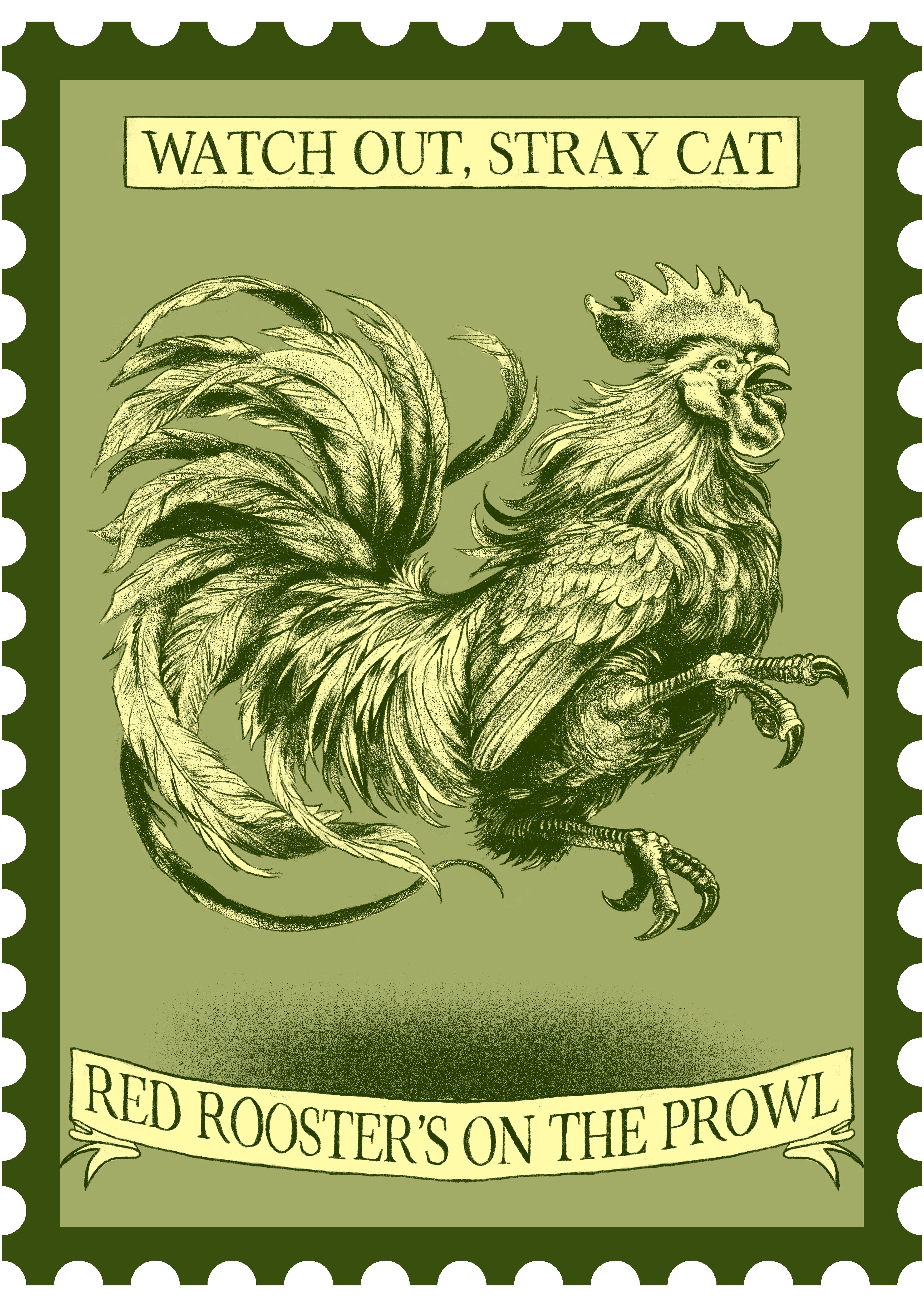 GiglioTigrato The Rooster poster A2 carta 200g