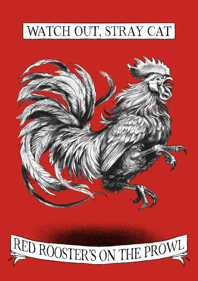 GiglioTigrato The Rooster poster A2 carta 200g