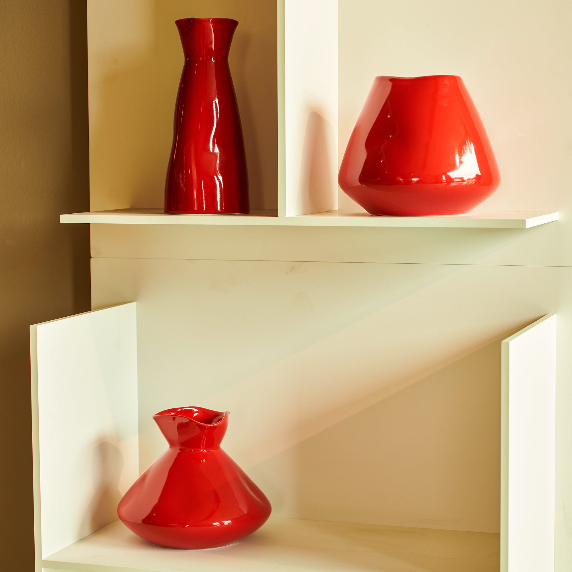 On Earth Soft vaso ceramica rosso 16,7 cm calice