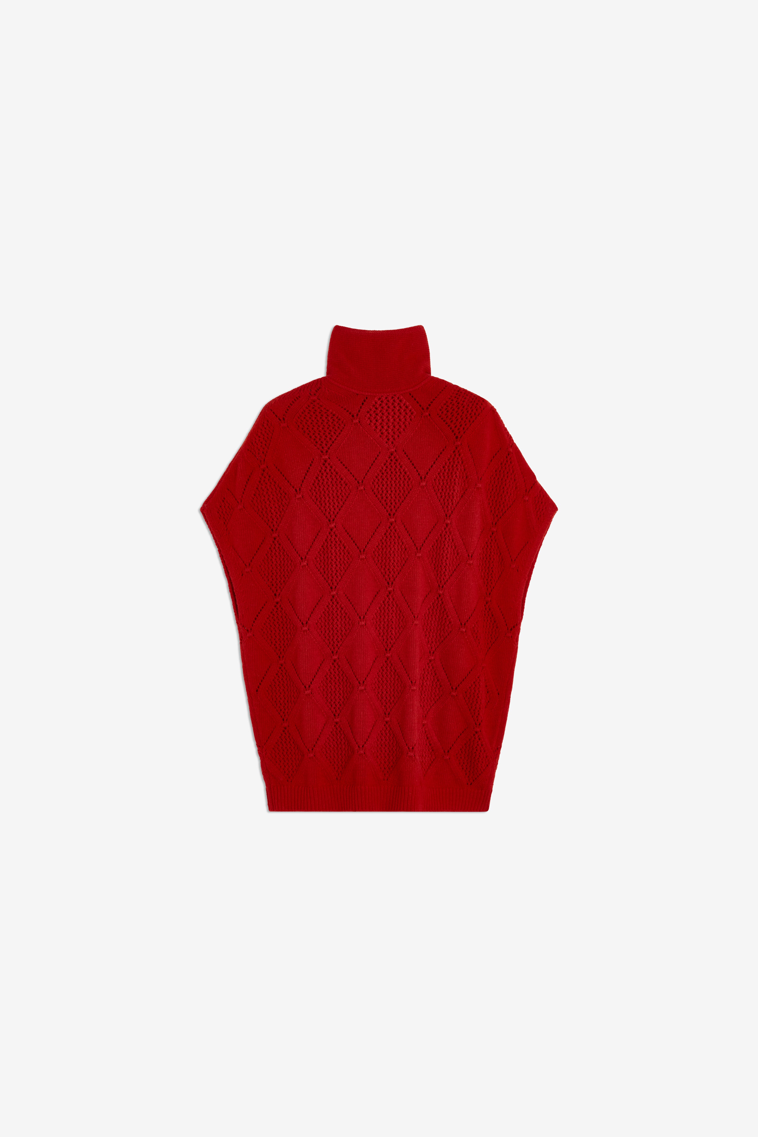 SEMICOUTURE Jonelle S6WD21 maglia rombi over rosso