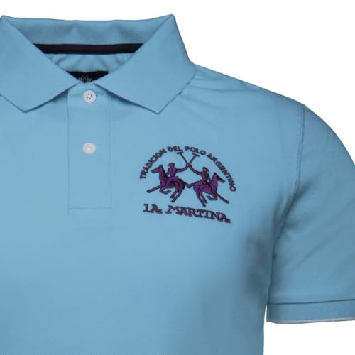 La Martina MAP001 polo uomo blu M piqué