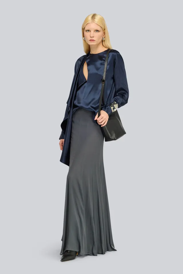 Semicouture Rachelle gonna peltro georgette