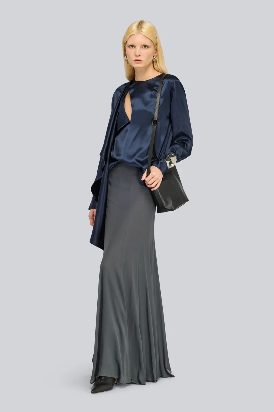 Semicouture Rachelle gonna peltro georgette