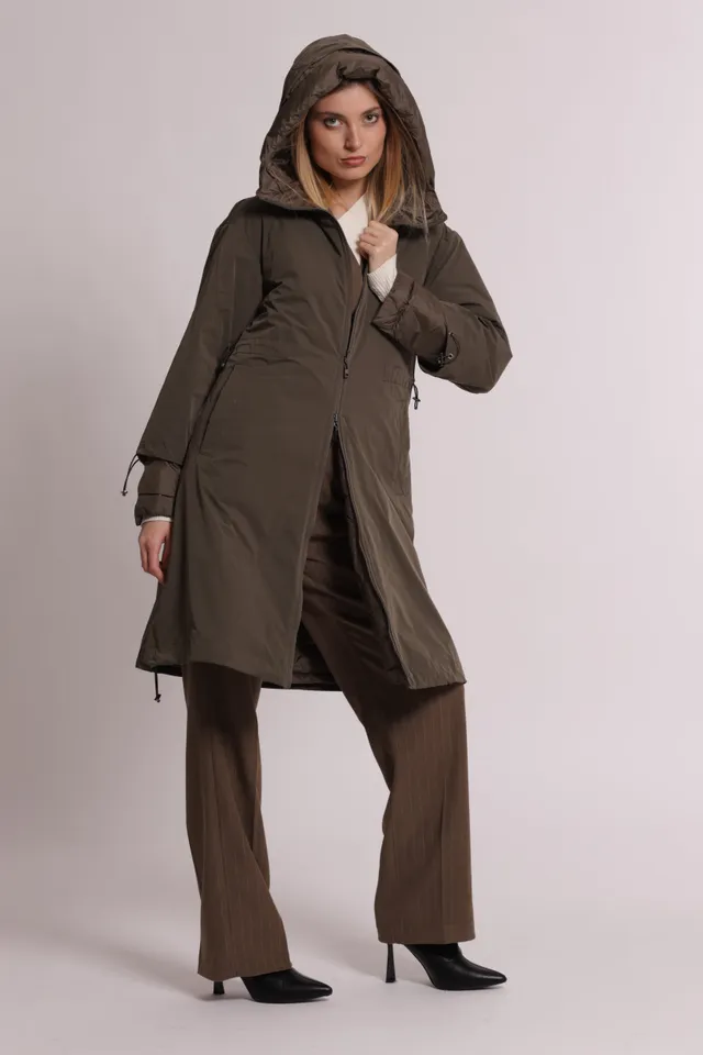 Mimi Mua Piumino Lungo Reversibile Coulisse Nero