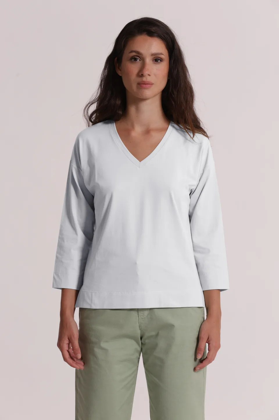 Mimi Mua Basic Ricamo Gatto T-Shirt Maniche Lunghe Cotone