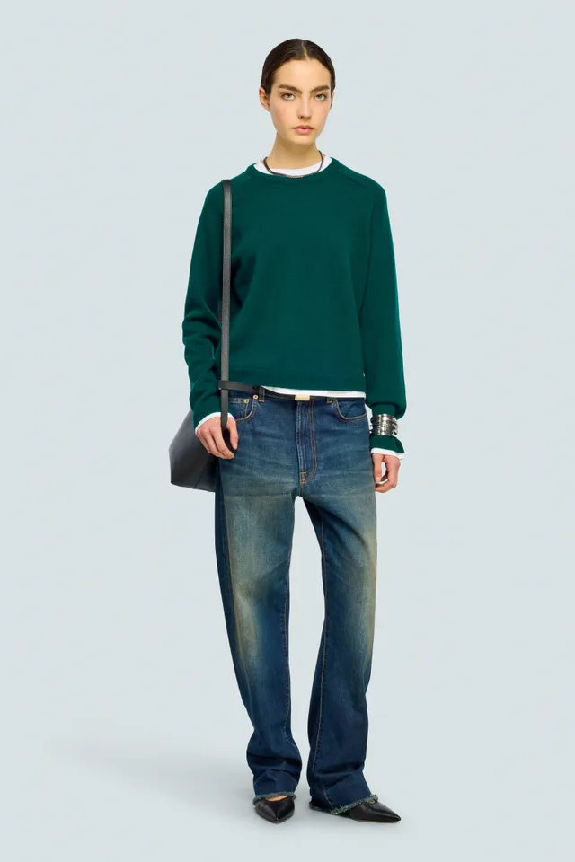 Semicouture Sarah maglia misto cashmere verde Irlanda