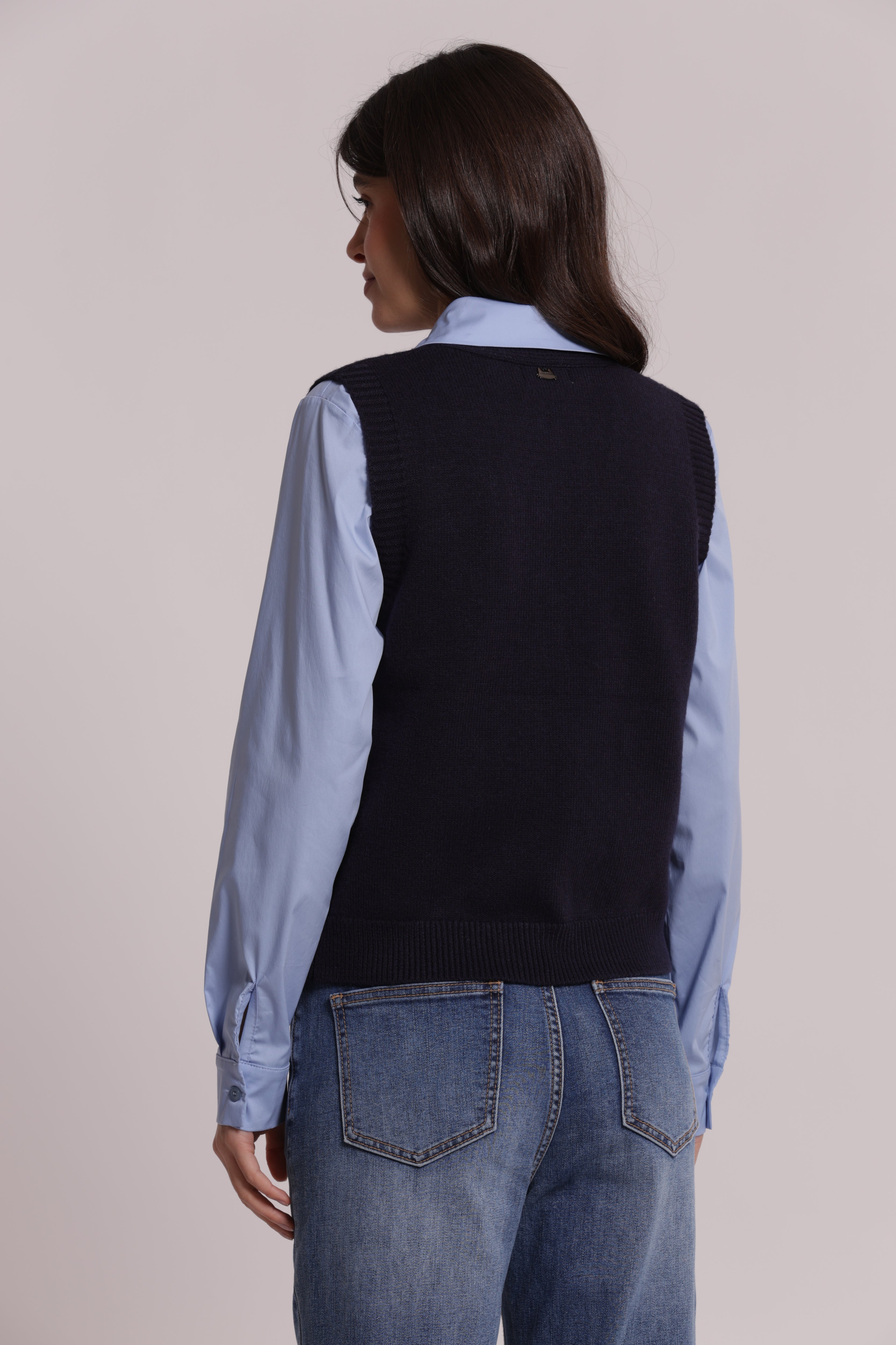 Mimi Mua Maglia Gilet Bottoni Gioiello gilet elegante