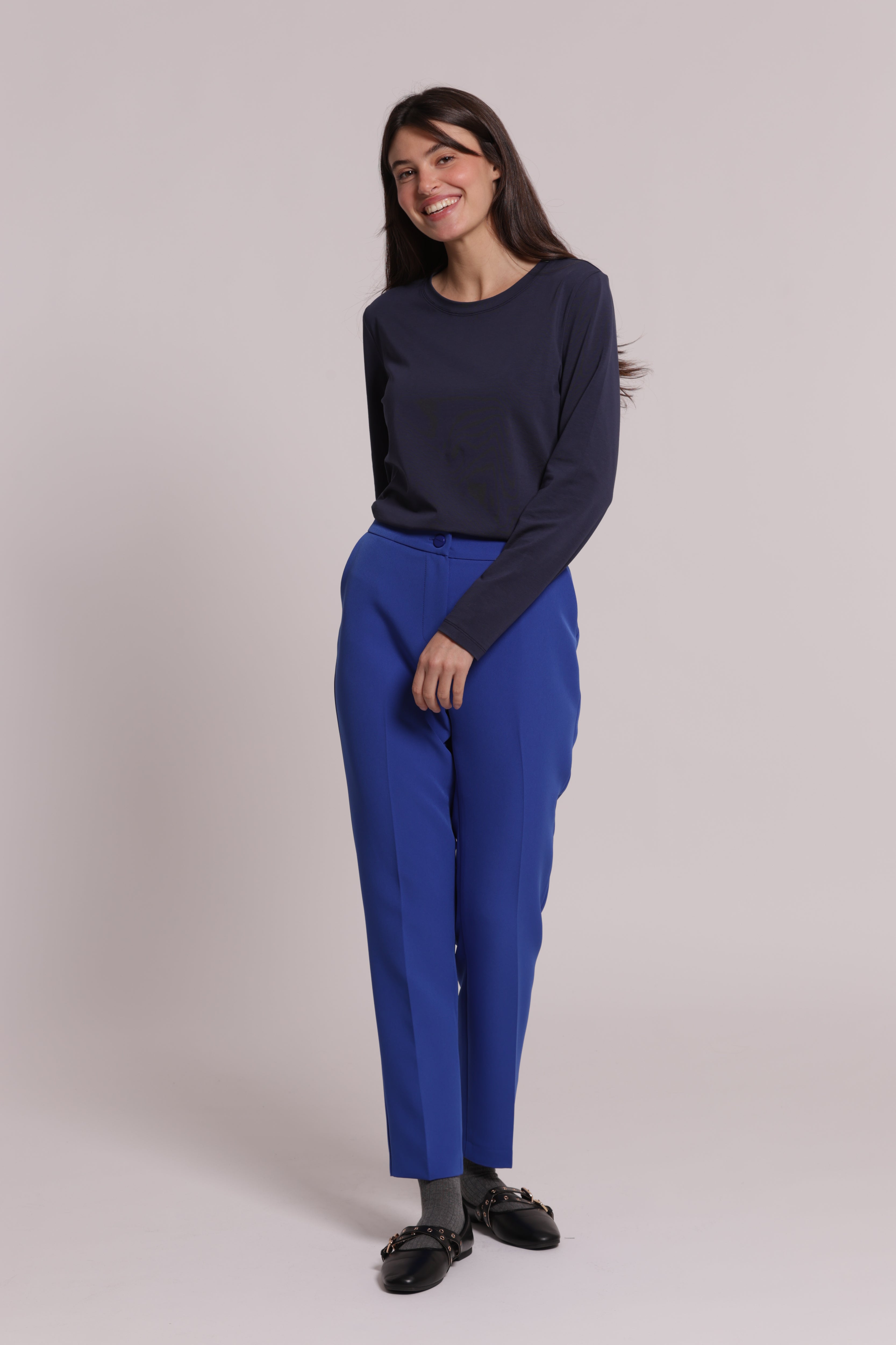 Mimi Mua Pantalone Sigaretta Tecnico Nero