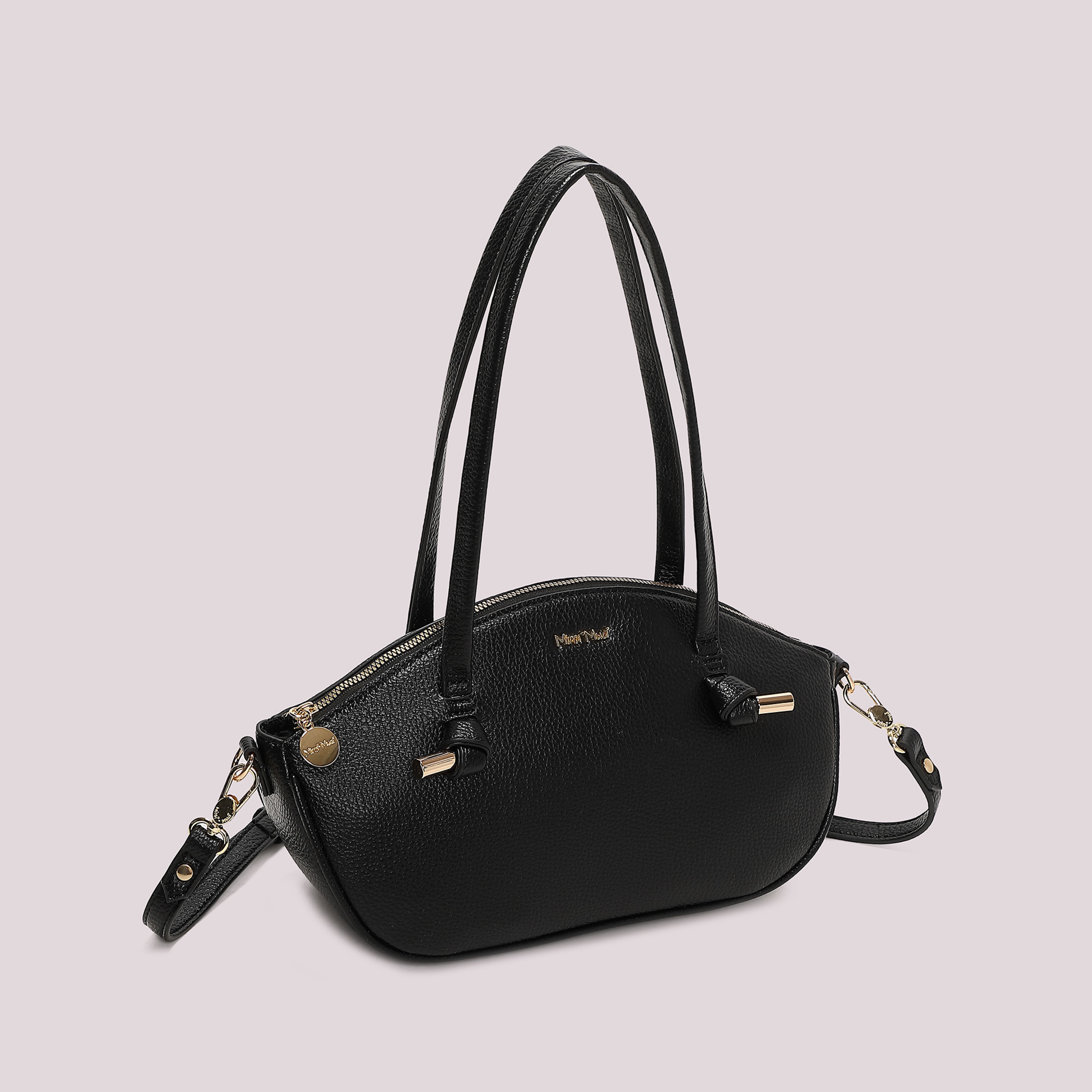 Mimi Mua Borsa Spalla Nodo Manici Nero poliuretano