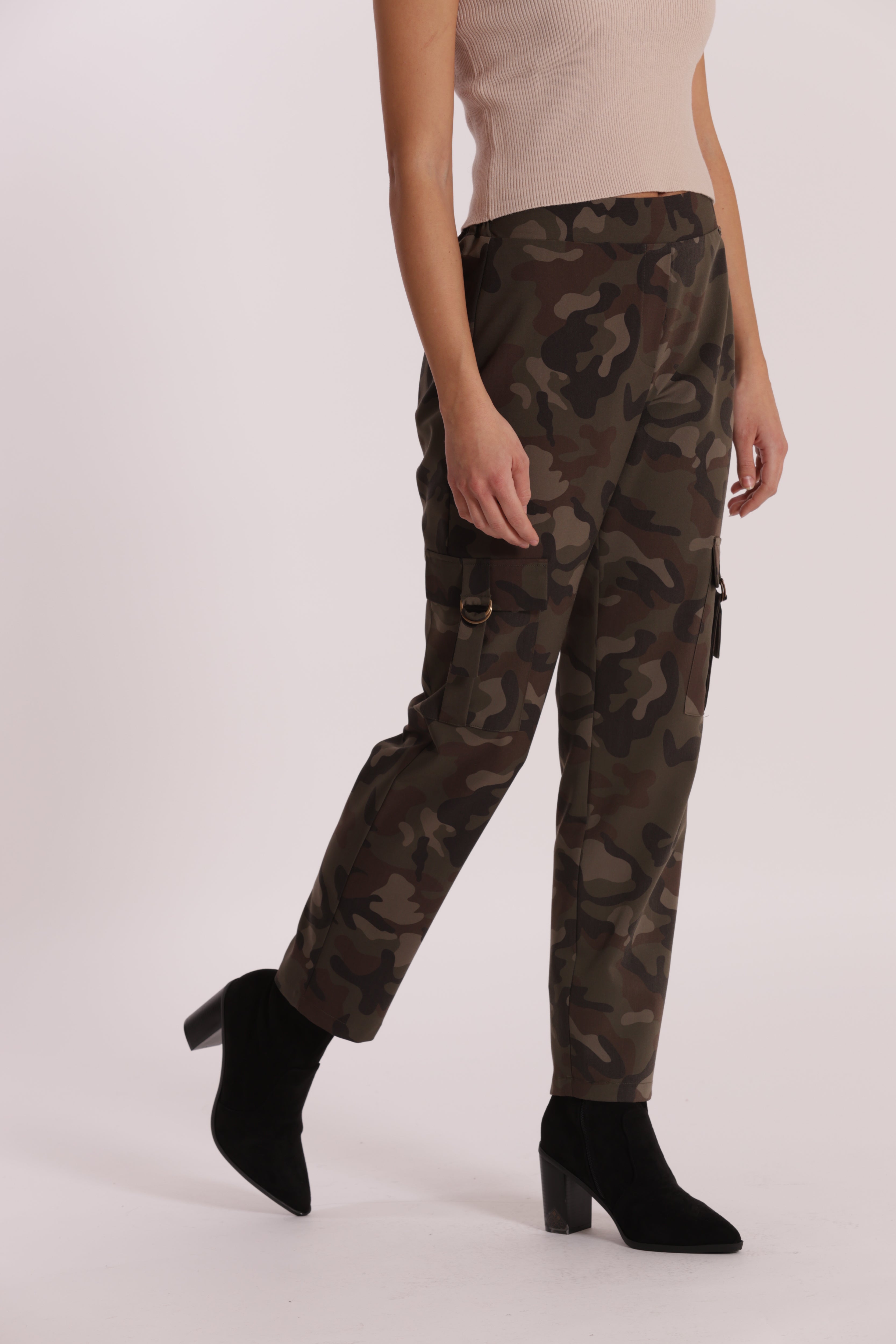 Mimi Mua Camouflage pantalone verde militare
