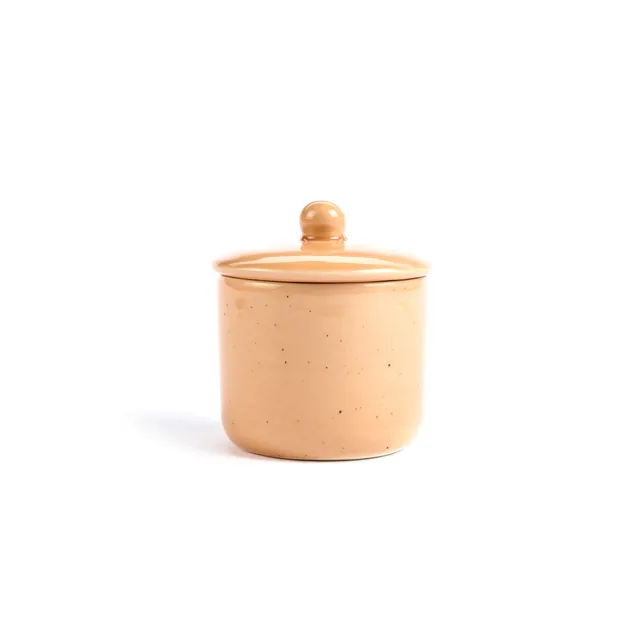 On Earth Cooperative Collection Sabbia barattolo ceramica arancione 9 cm