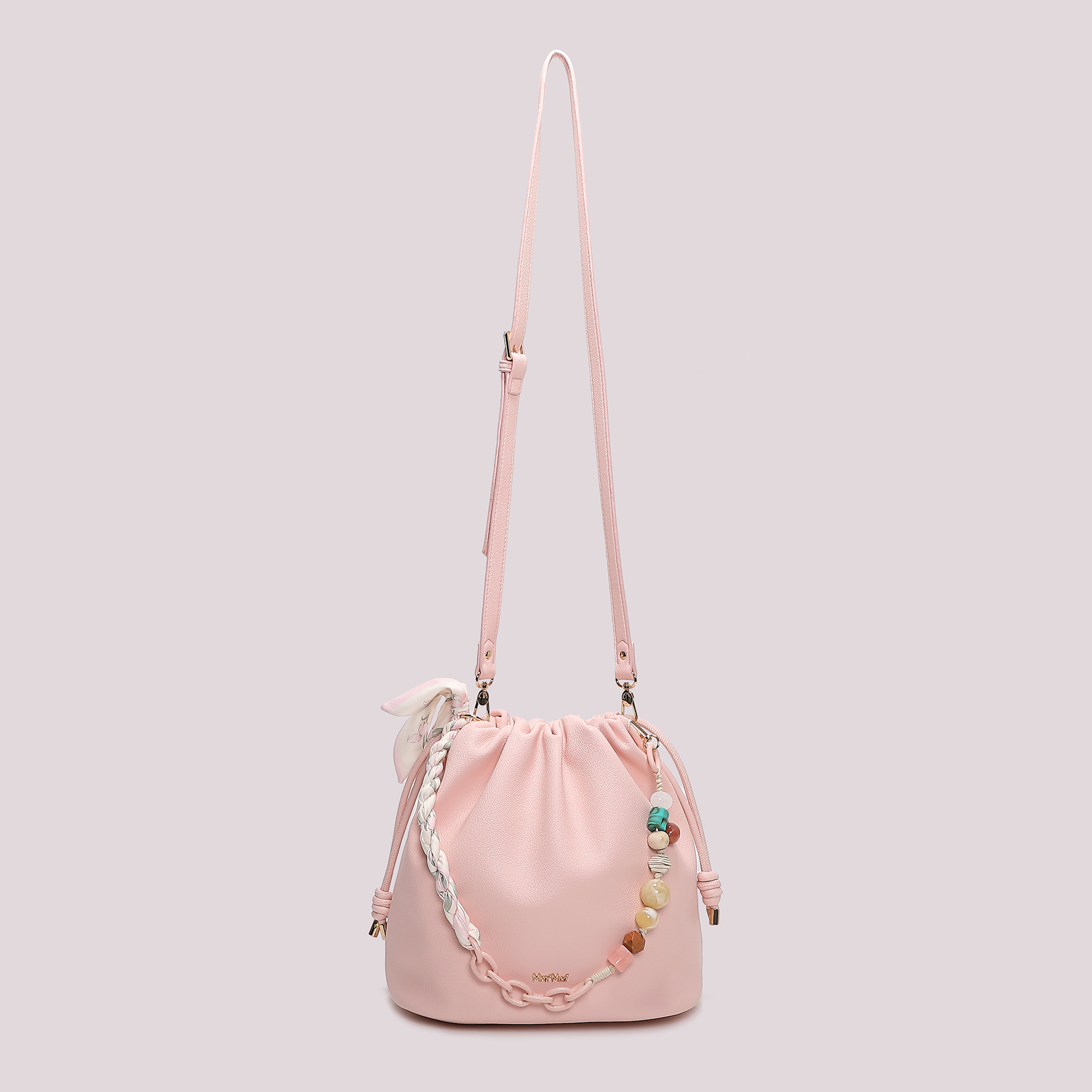 Mimi Mua Borsa a Spalla con Foulard Panna
