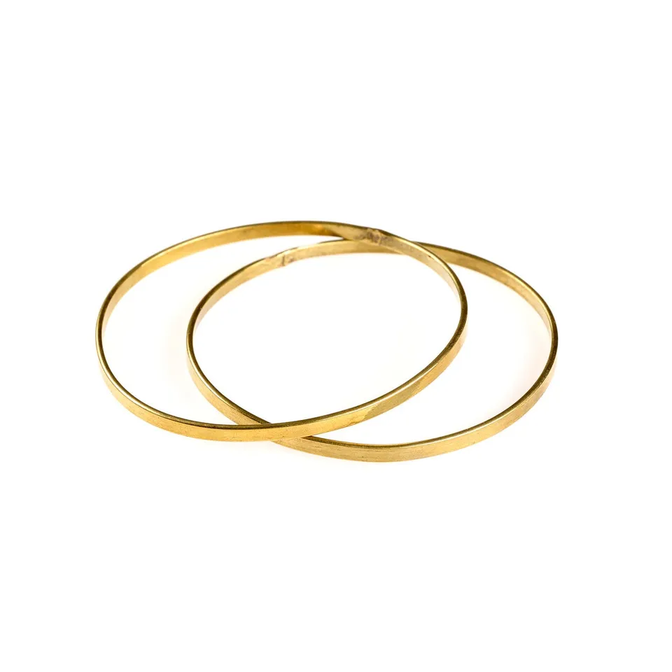 On Earth Faggio set 2 bracciali ottone dorato