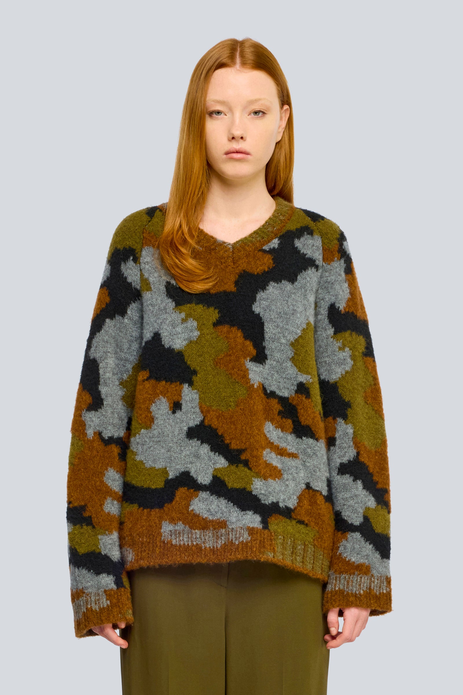 SEMICOUTURE Adrianne Y6WF25 maglia jacquard mimetico