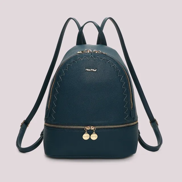 Mimi Mua Zaino Cuciture Vista Nero 26 cm