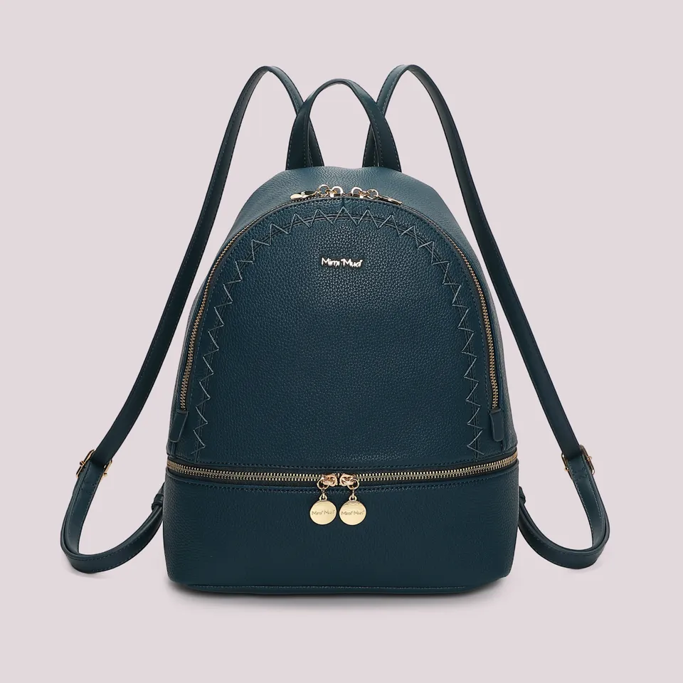 Mimi Mua Zaino Cuciture Vista Nero 26 cm