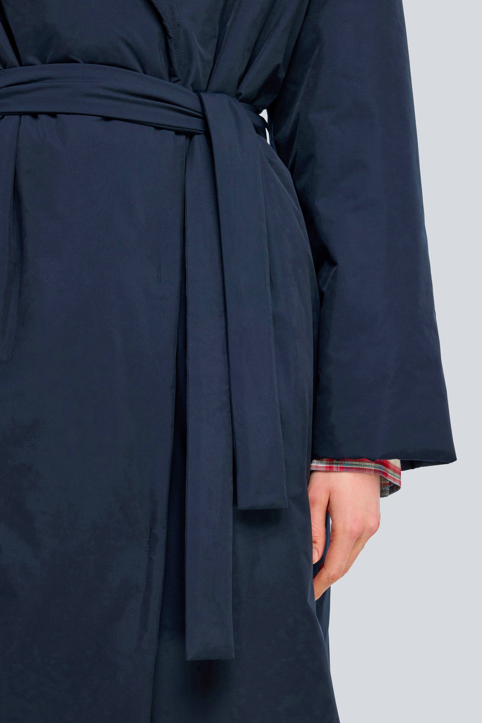Semicouture Daria piumino lungo cappuccio blu