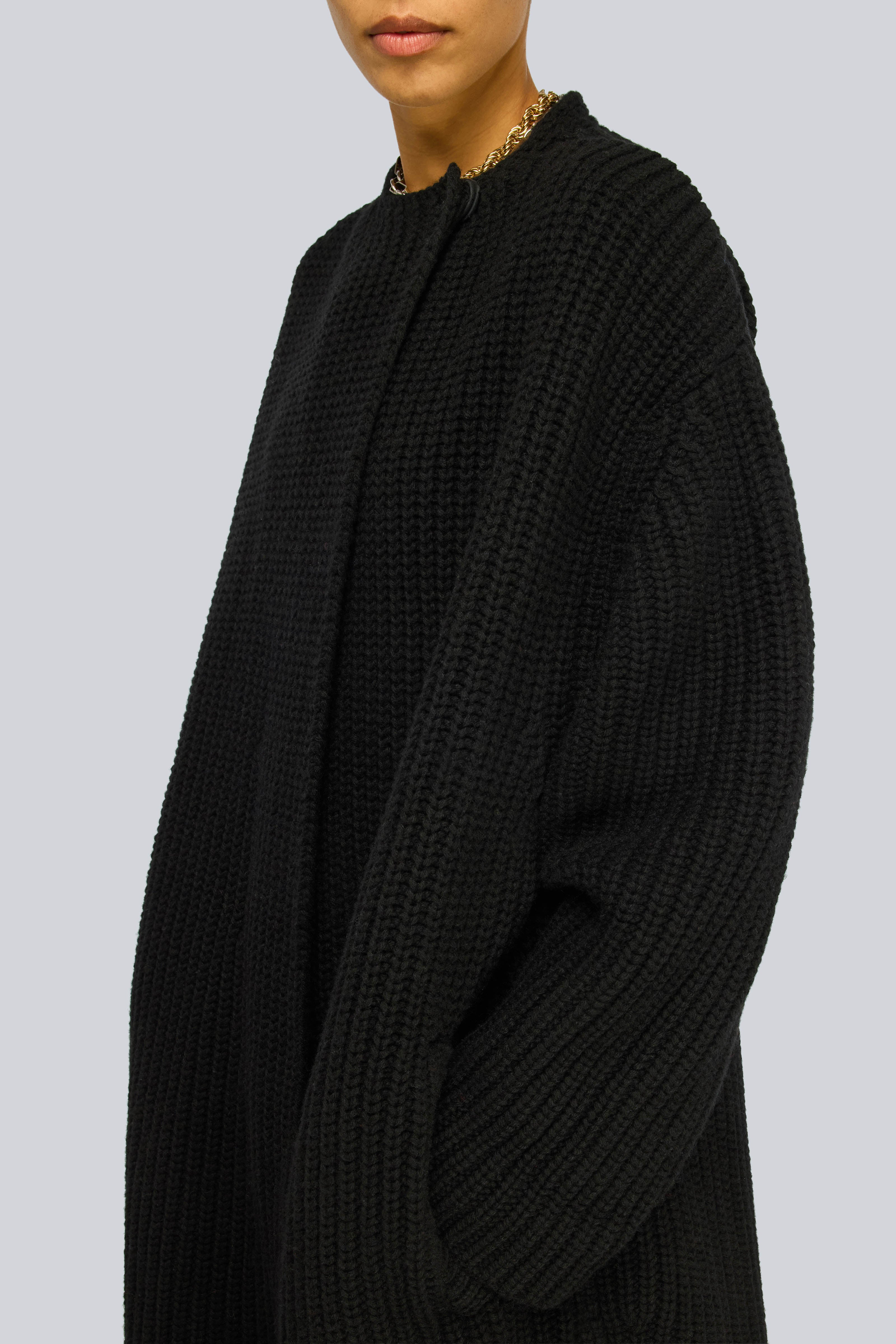 Semicouture Christie S6WD10 cappotto nero doppiopetto