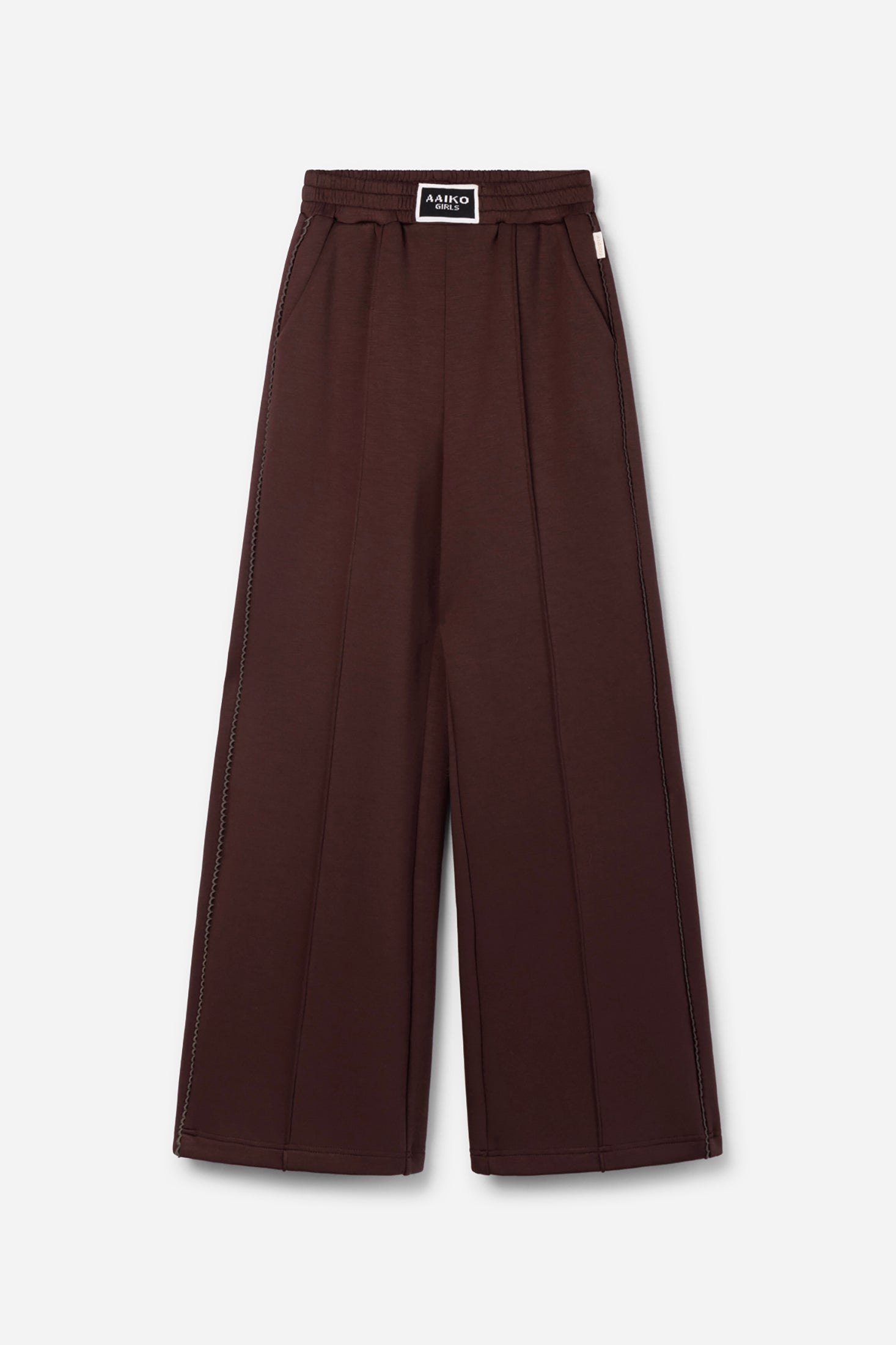 Aaiko Vico pantaloni bambina marroni elastico