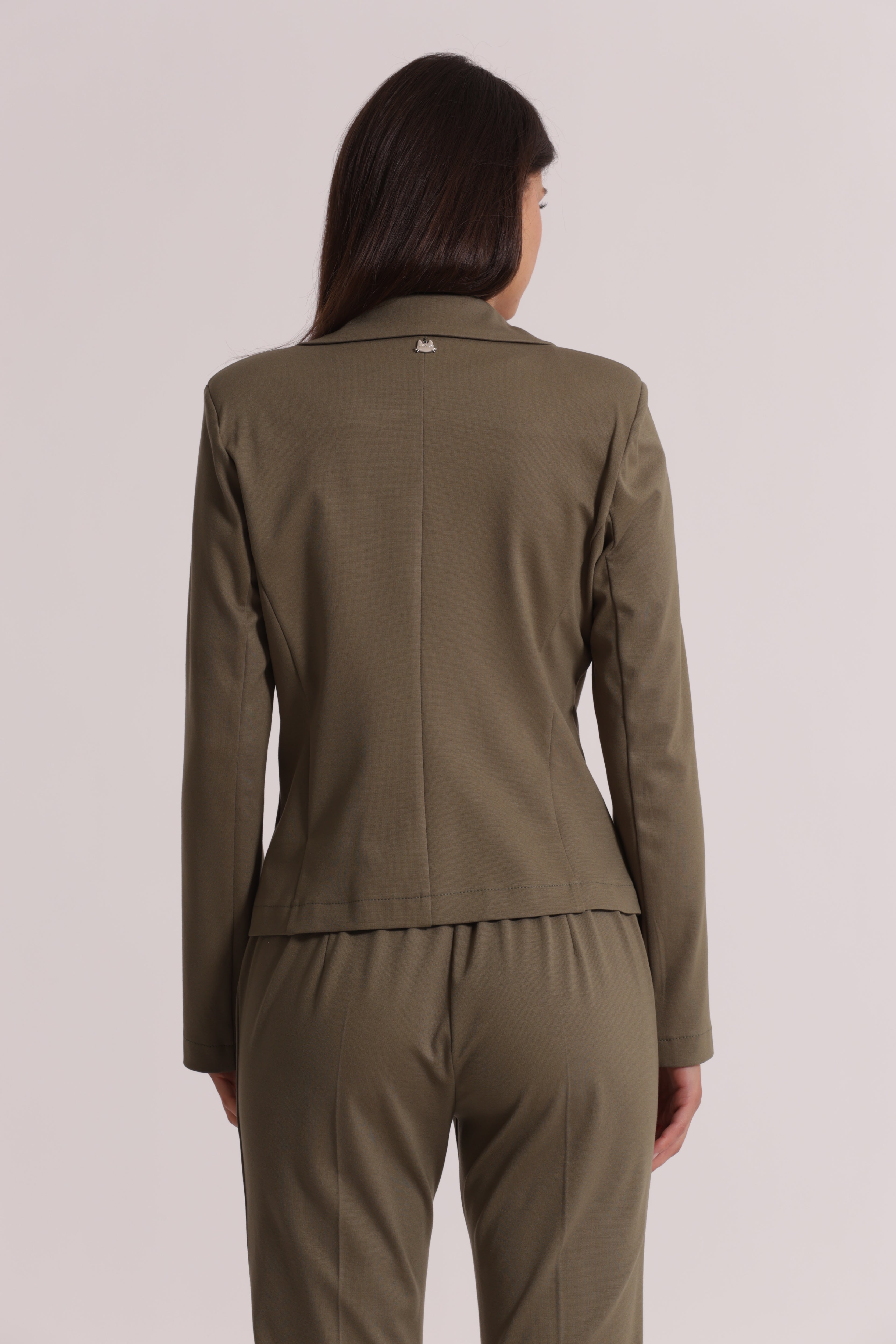 Mimi Mua Basic giacca punto Milano bianca viscosa