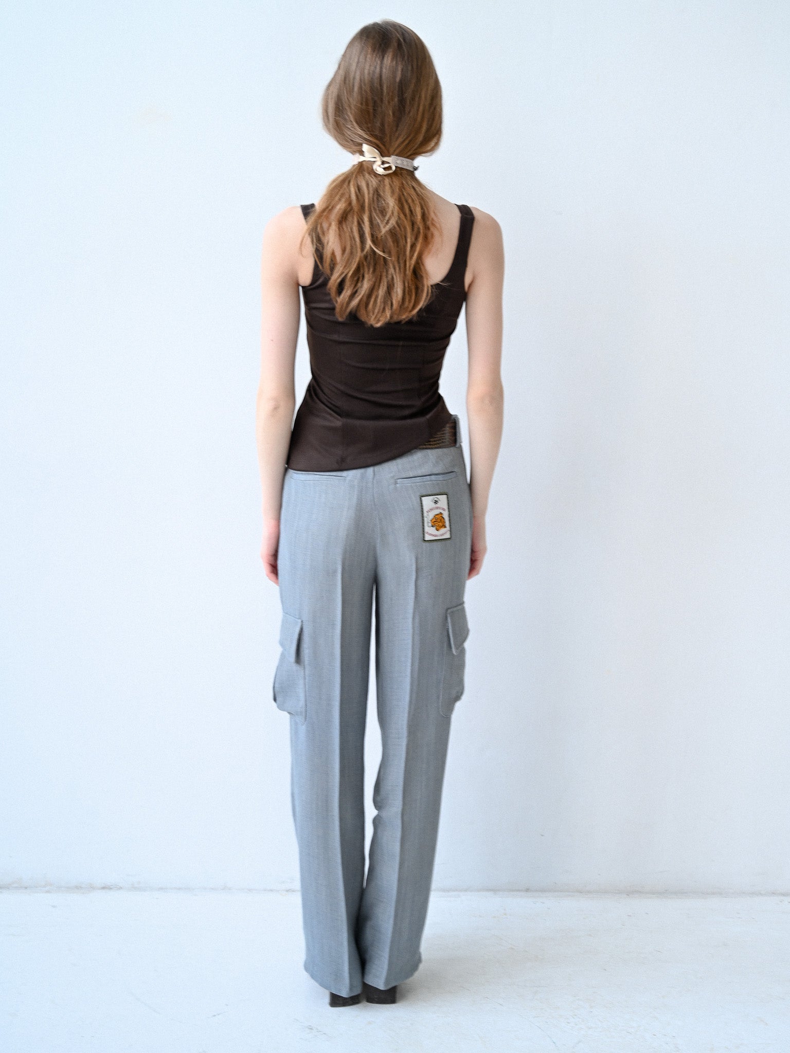 GiglioTigrato Bowie Trousers III pantaloni lino blu