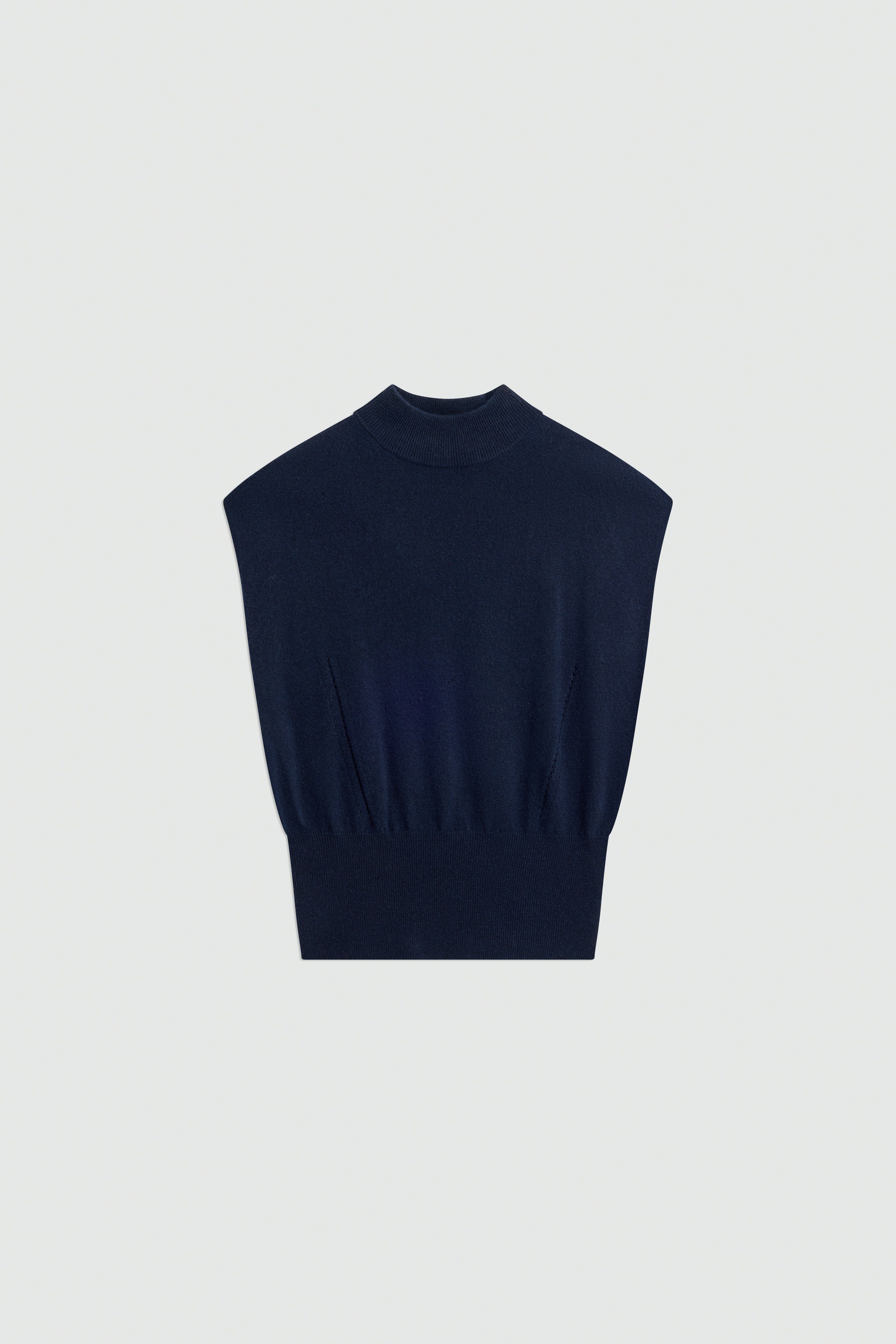 Semicouture Angelica maglia smanicata cashmere nera
