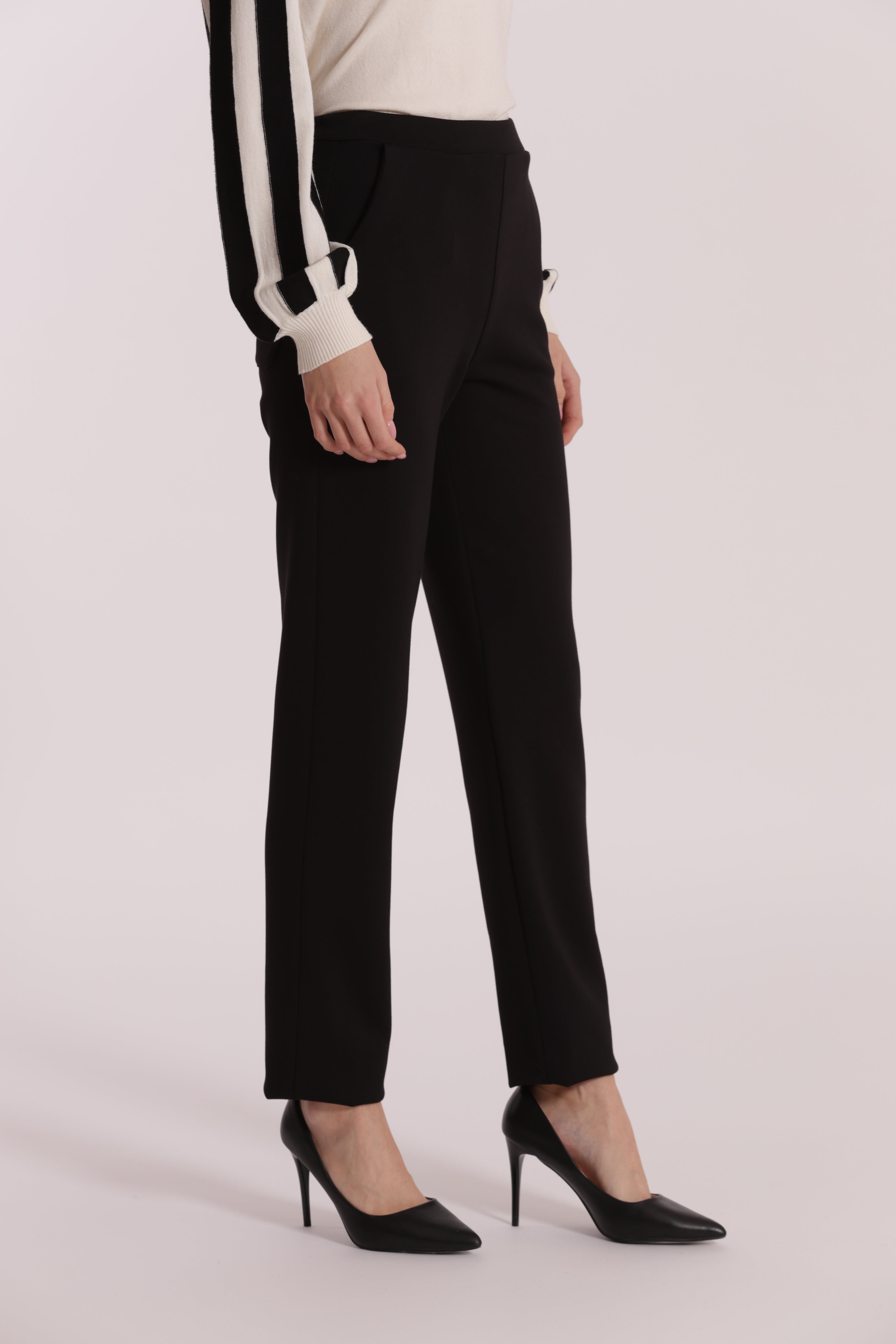 Mimi Mua Pantalone Jogger Neoprene pantalone nero